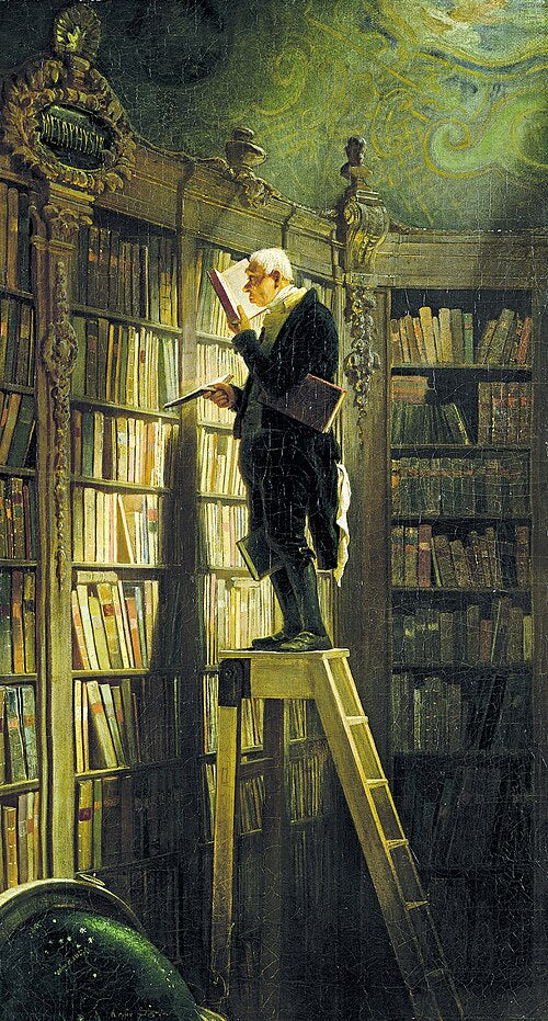 Carl Spitzweg, The Bookworm — gifts for readers — Quoteiac Journal