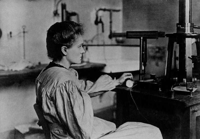 Marie Curie in her laboratory