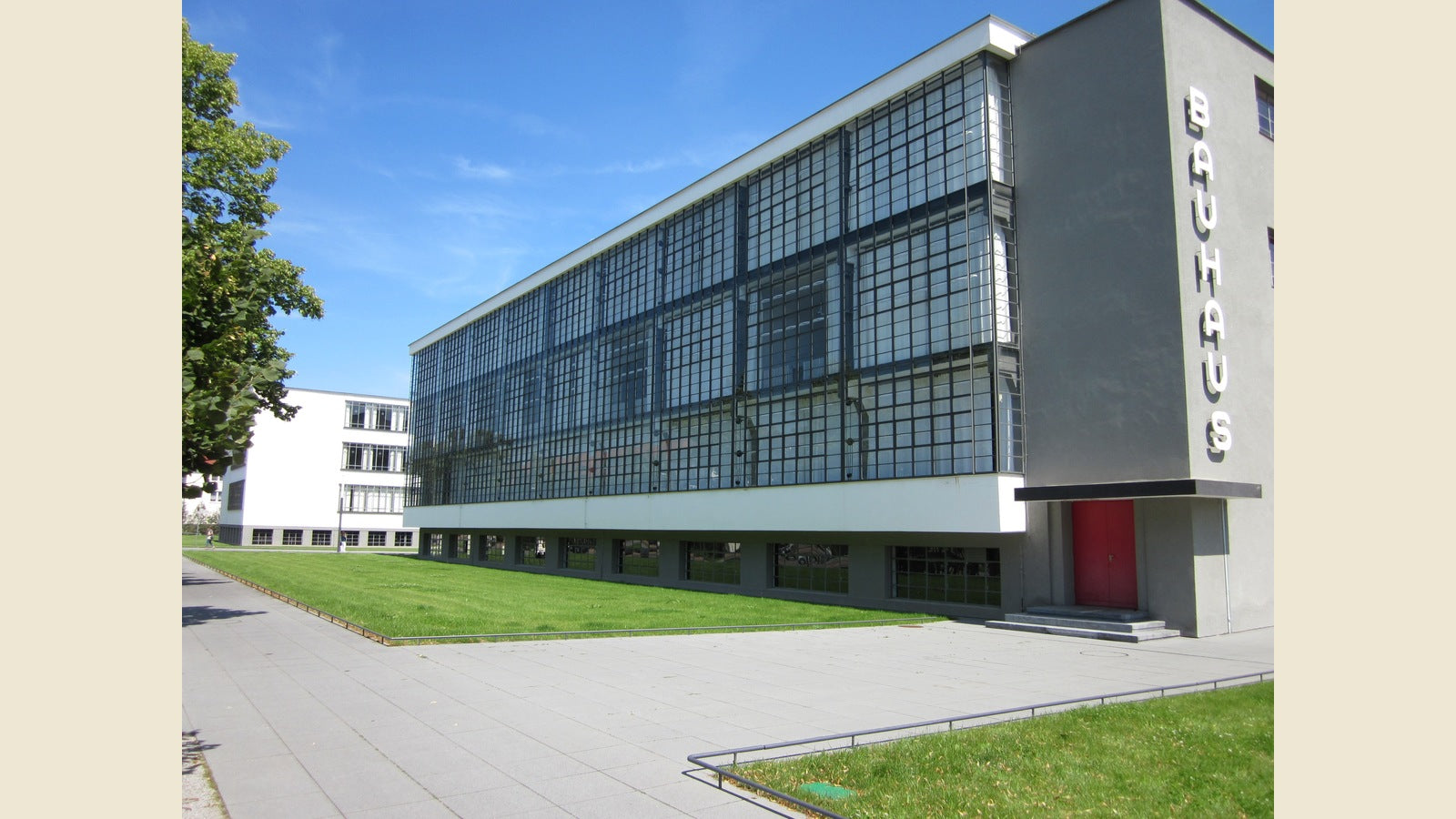 Bauhaus Dessau building — the modernist school where Swiss Grid principles were born