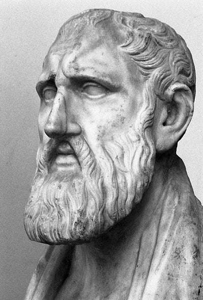 Zeno of Citium — founder of Stoic philosophy, Roman marble bust, Museo Nazionale, Naples
