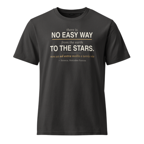 Ad Astra — Seneca — literary quote tee — stoic philosophy — black — Quoteiac