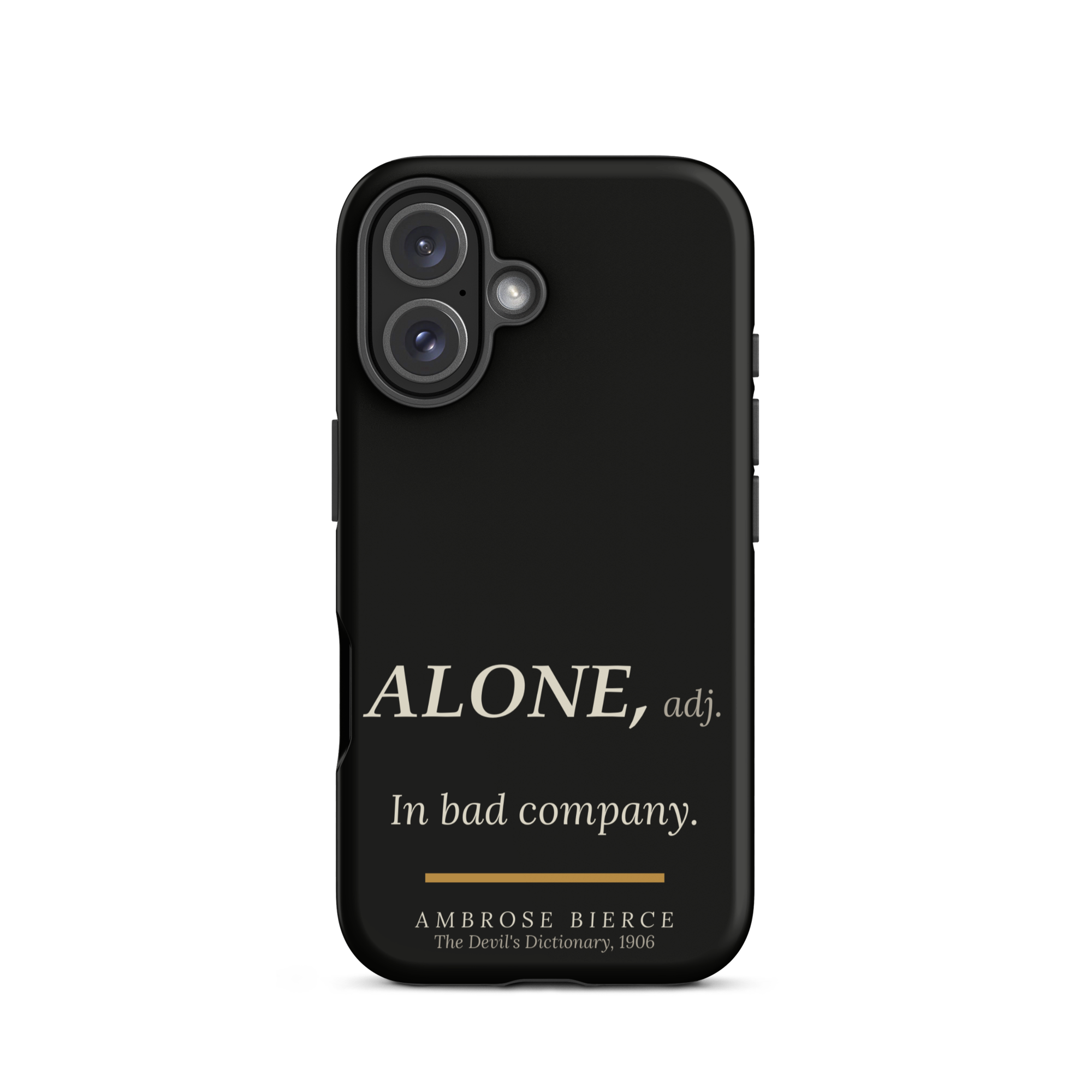 Bad Company — Ambrose Bierce — phone case — literary heretics — black — lifestyle — Quoteiac