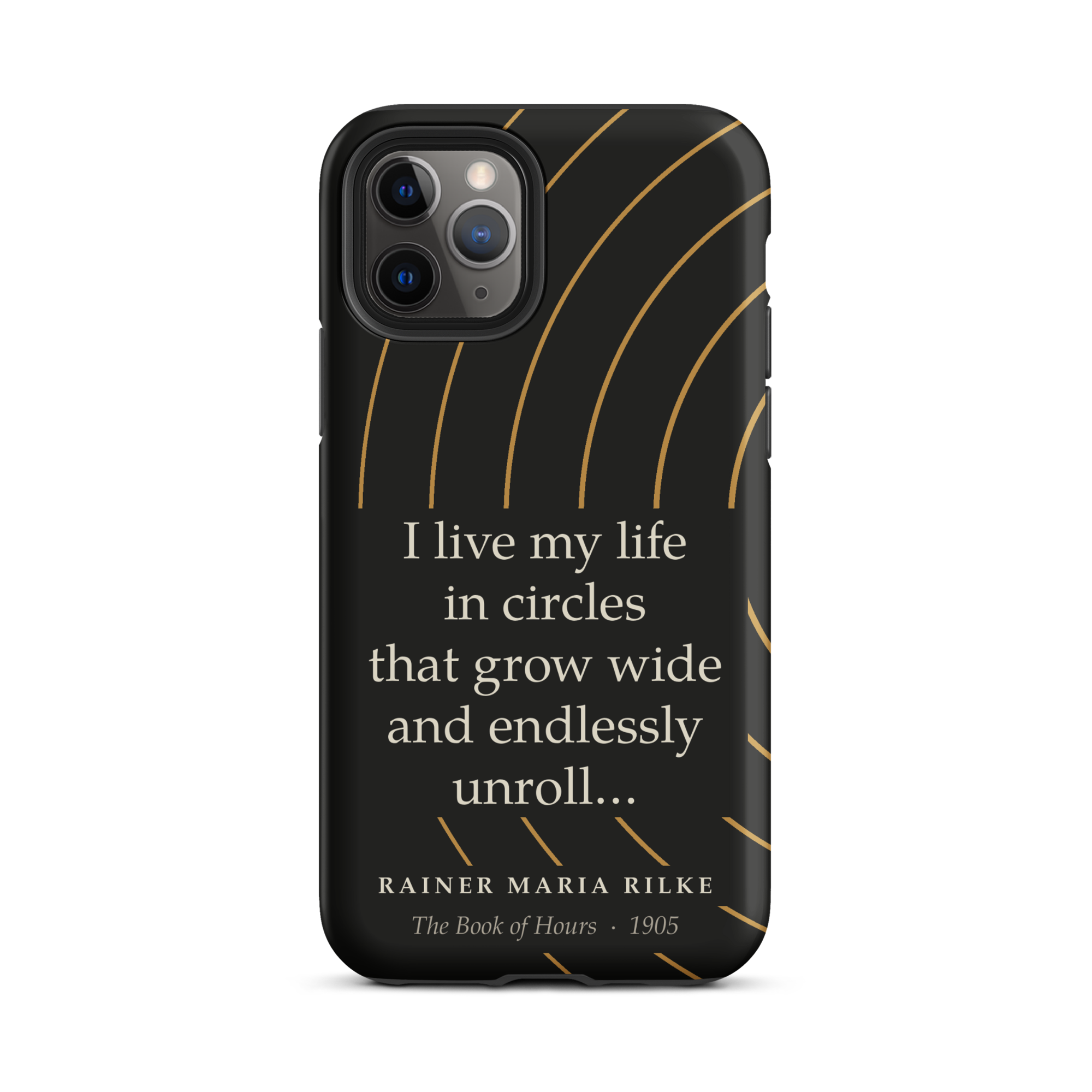 Rilke Life in Circles Phone Case — Rainer Maria Rilke — tough dual-layer literary quote case