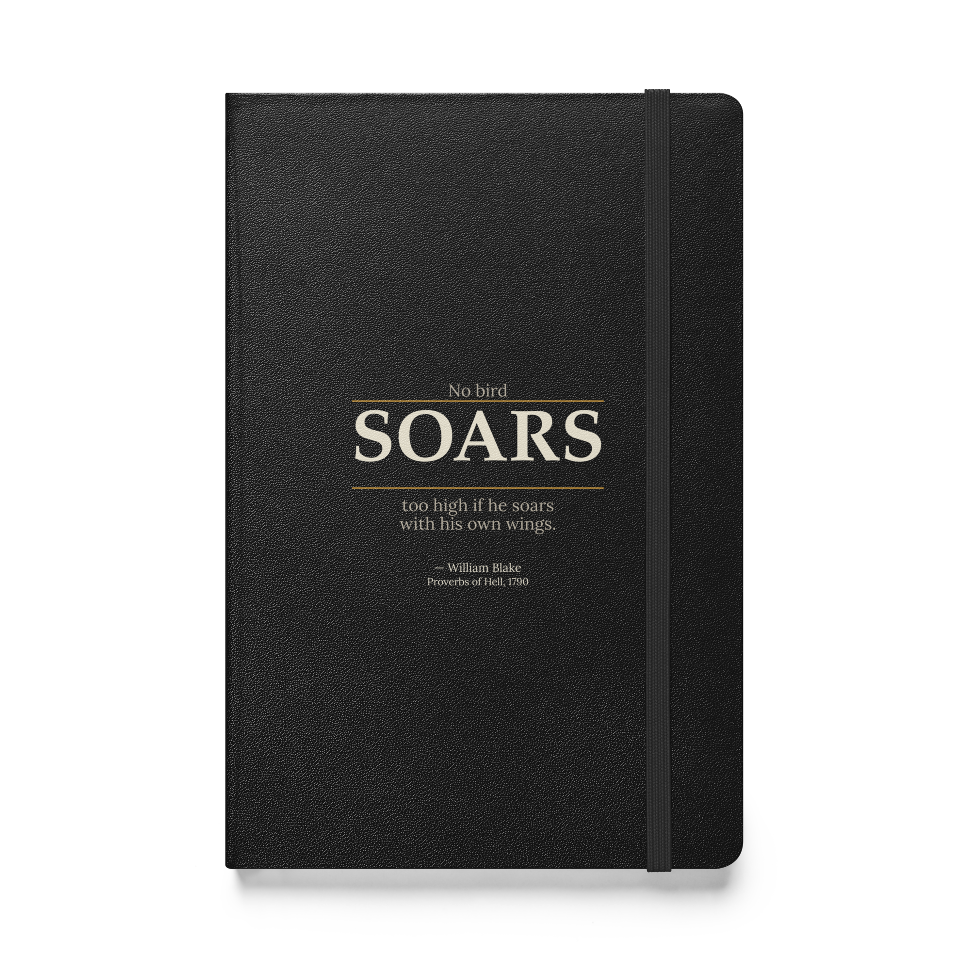 Soar High Journal — William Blake — No bird soars too high — front cover