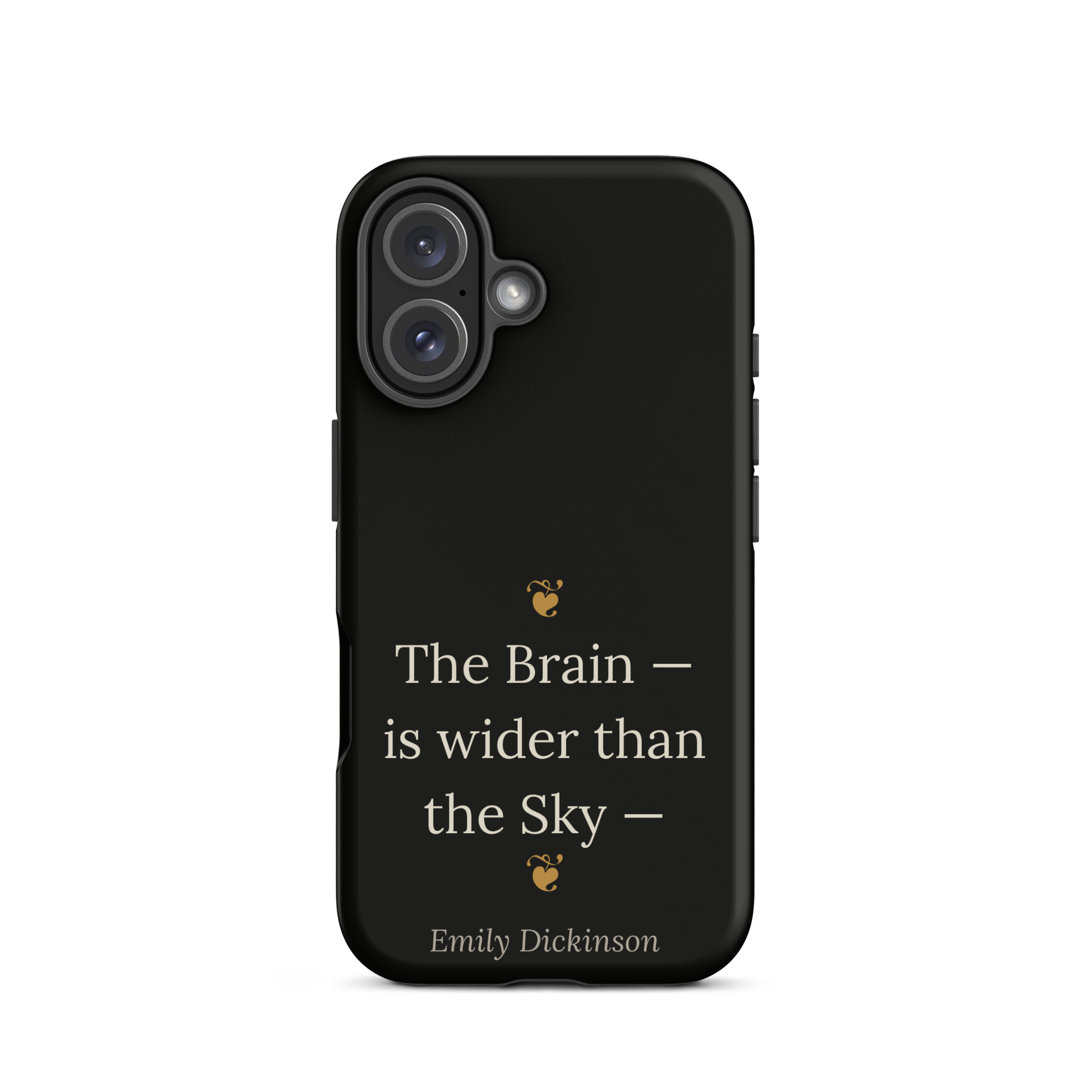Fleur de Brainiac Phone Case — Emily Dickinson — Dickinson Brain quote — black — iPhone model variant 20