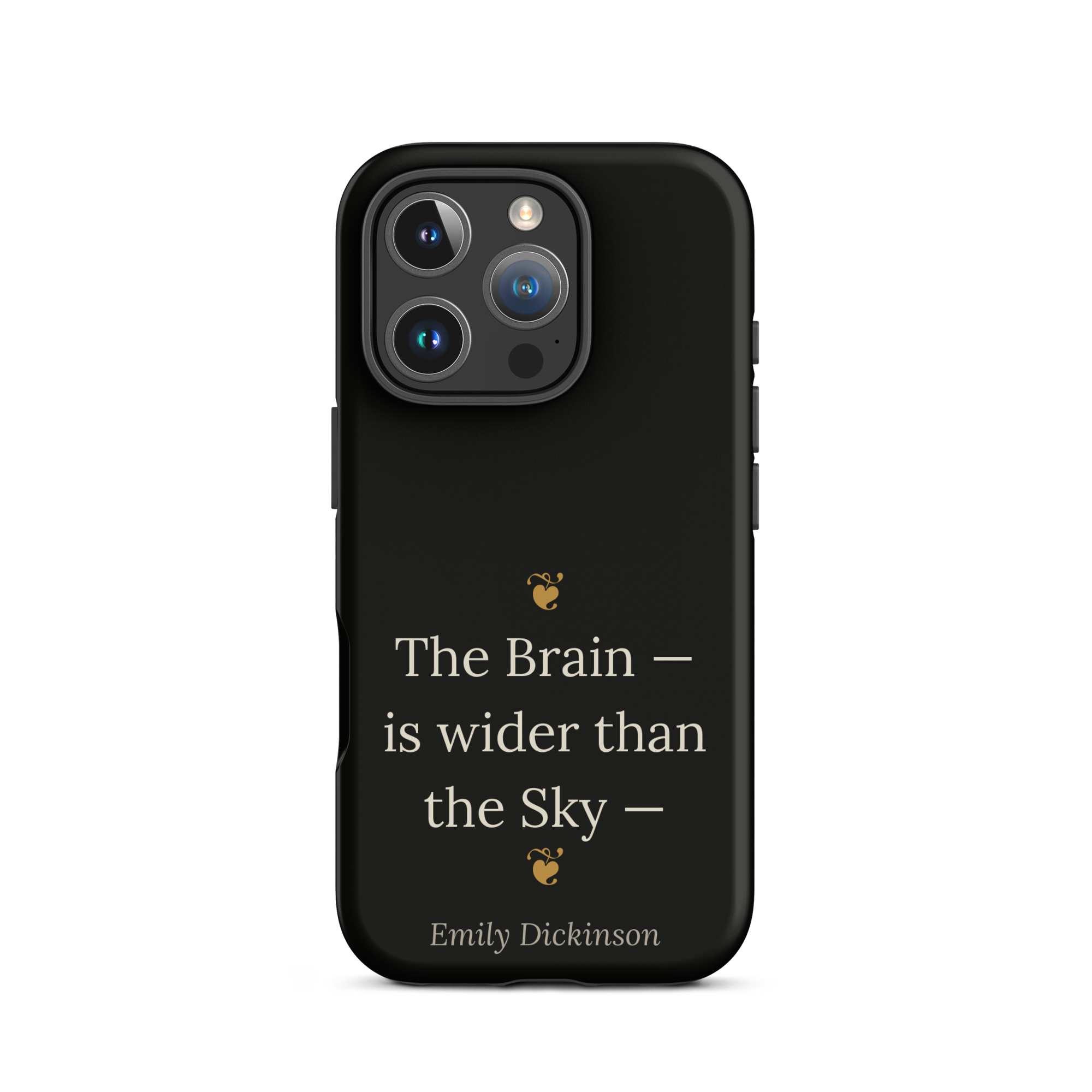 Fleur de Brainiac Phone Case — Emily Dickinson — Dickinson Brain quote — black — iPhone model variant 22