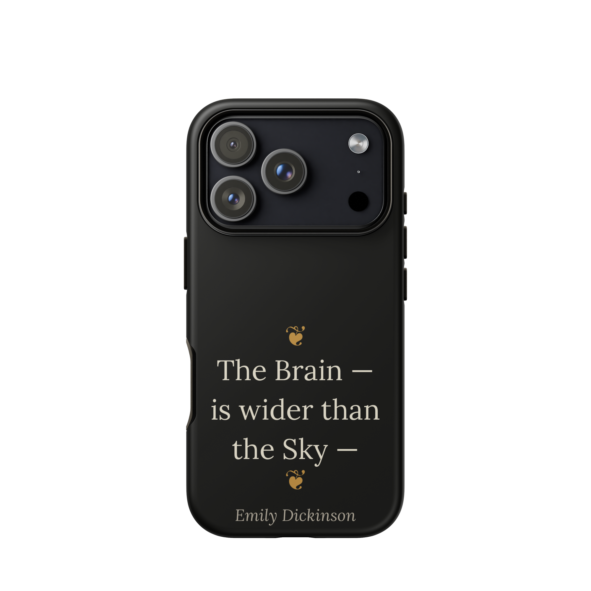 Fleur de Brainiac Phone Case — Emily Dickinson — Dickinson Brain quote — black — iPhone model variant 26