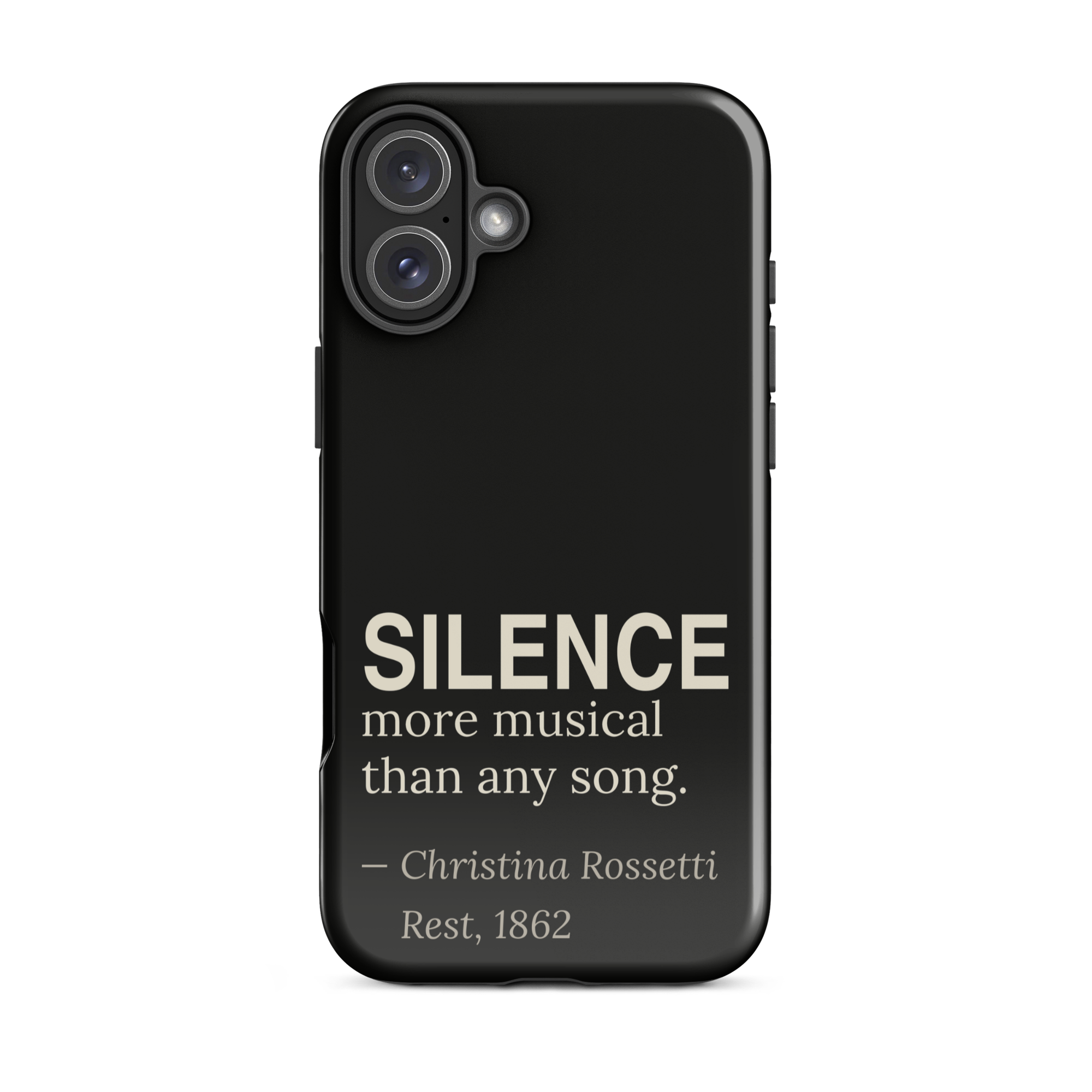 The Silence — Christina Rossetti — phone case — dark romanticism — black — lifestyle — Quoteiac