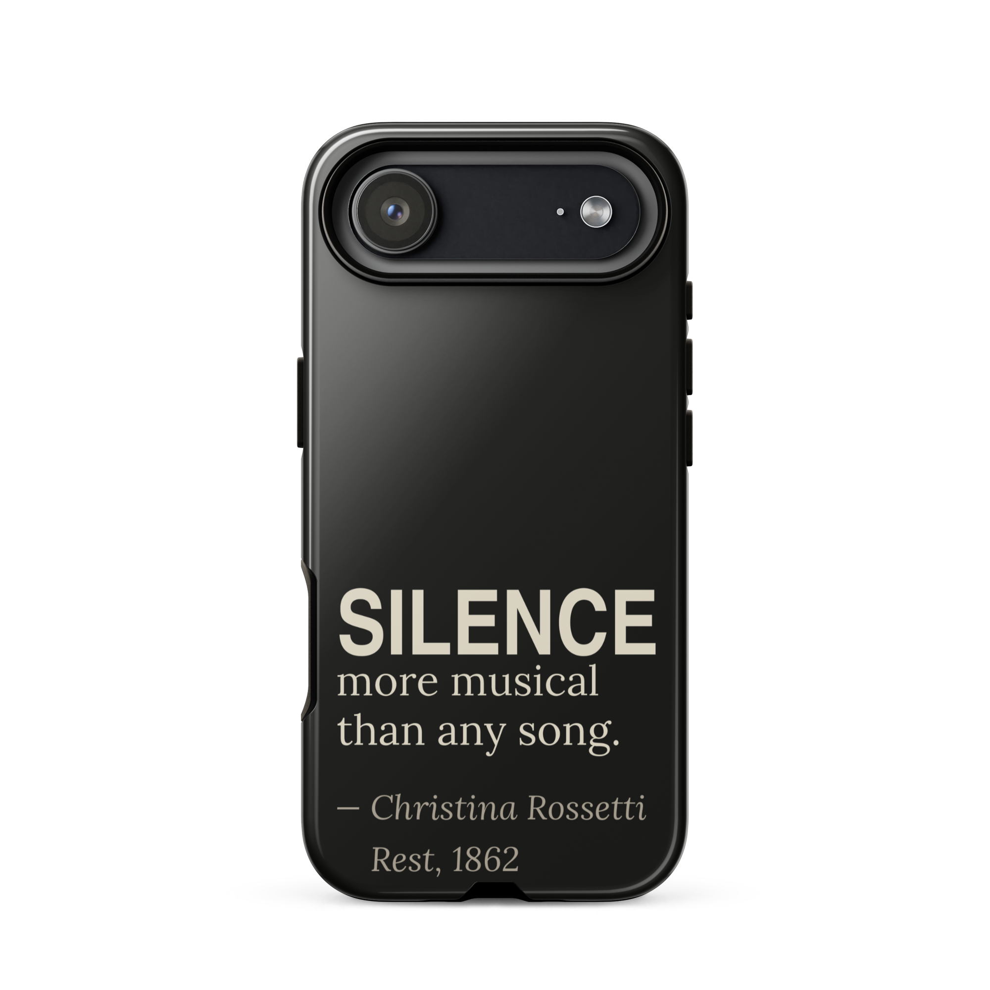 The Silence — Christina Rossetti — phone case — dark romanticism — black — lifestyle — Quoteiac