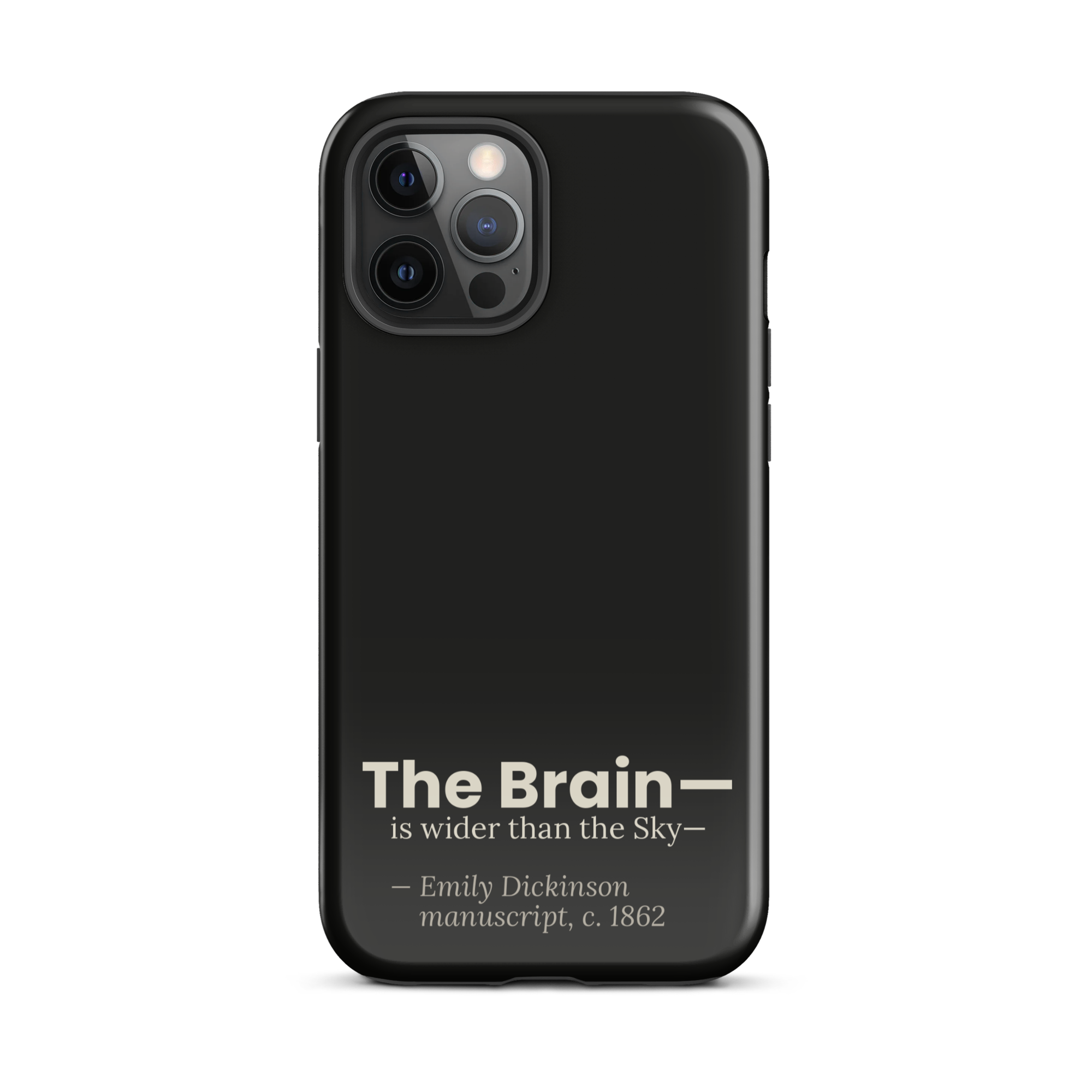 The Wider Sky — Emily Dickinson — phone case — curious mind — black — lifestyle — Quoteiac