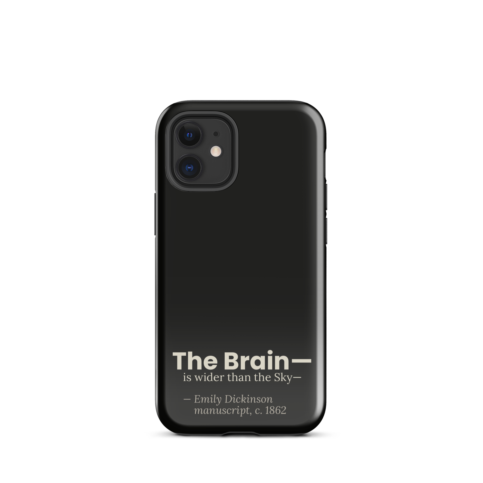 The Wider Sky — Emily Dickinson — phone case — curious mind — black — lifestyle — Quoteiac