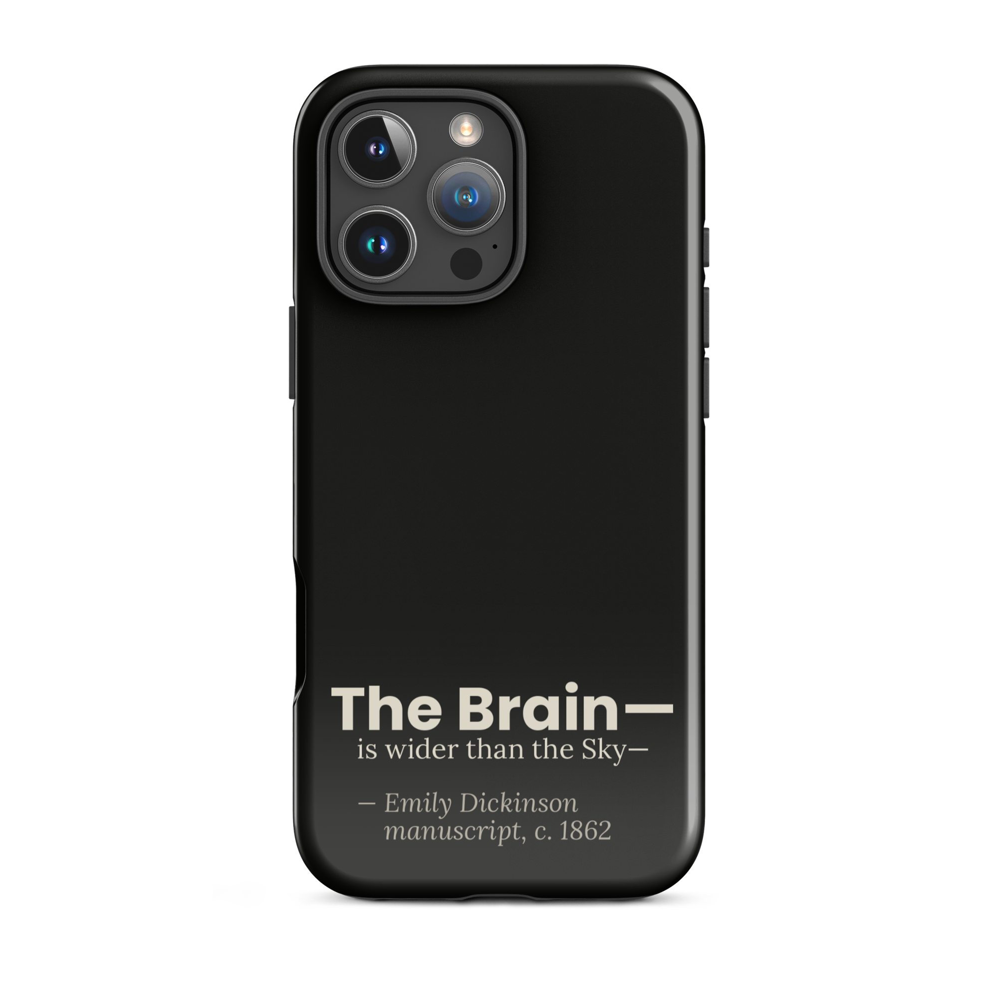The Wider Sky — Emily Dickinson — phone case — curious mind — black — lifestyle — Quoteiac