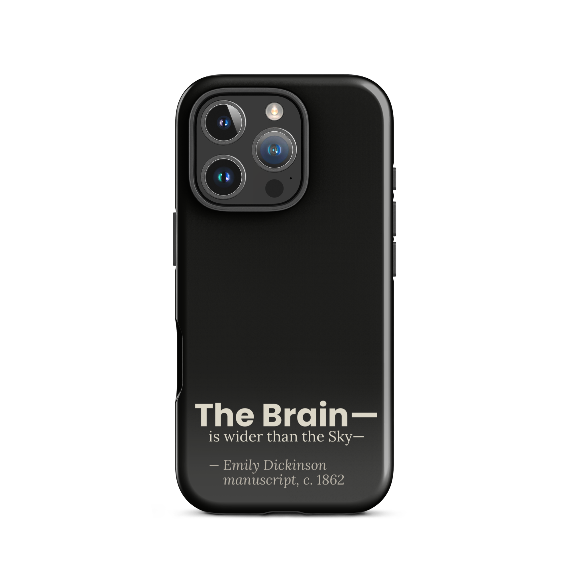 The Wider Sky — Emily Dickinson — phone case — curious mind — black — lifestyle — Quoteiac
