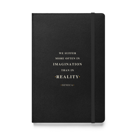 The Quiet Torment — Seneca Quote Journal — black hardcover — front