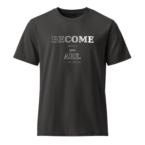The Uncovering — Nietzsche Quote T-Shirt — black rock — front