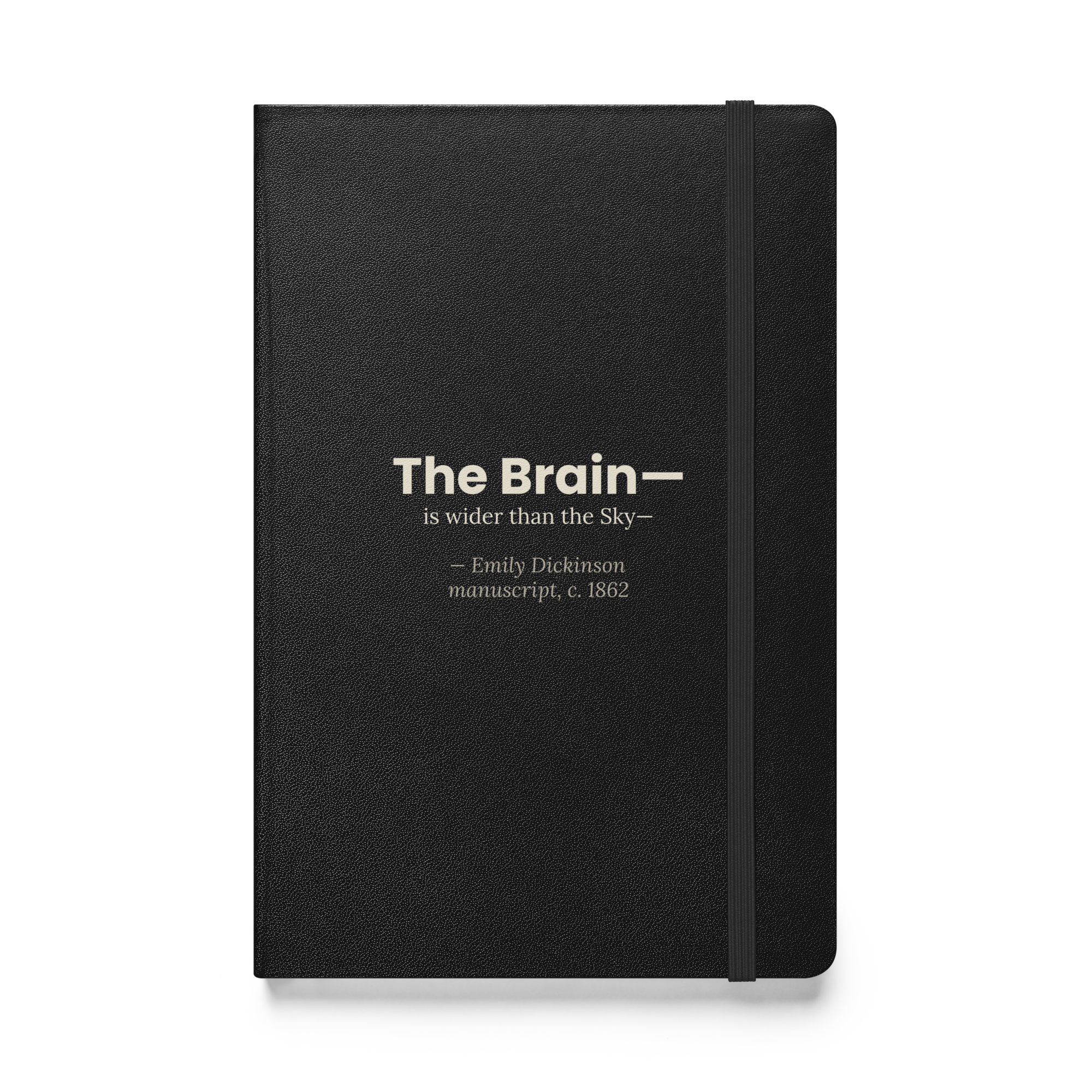 The Wider Sky — Emily Dickinson — journal — curious mind — black — front — Quoteiac