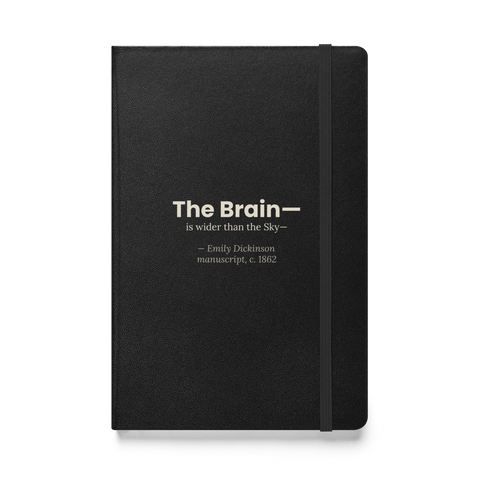 The Wider Sky — Emily Dickinson — journal — curious mind — black — front — Quoteiac