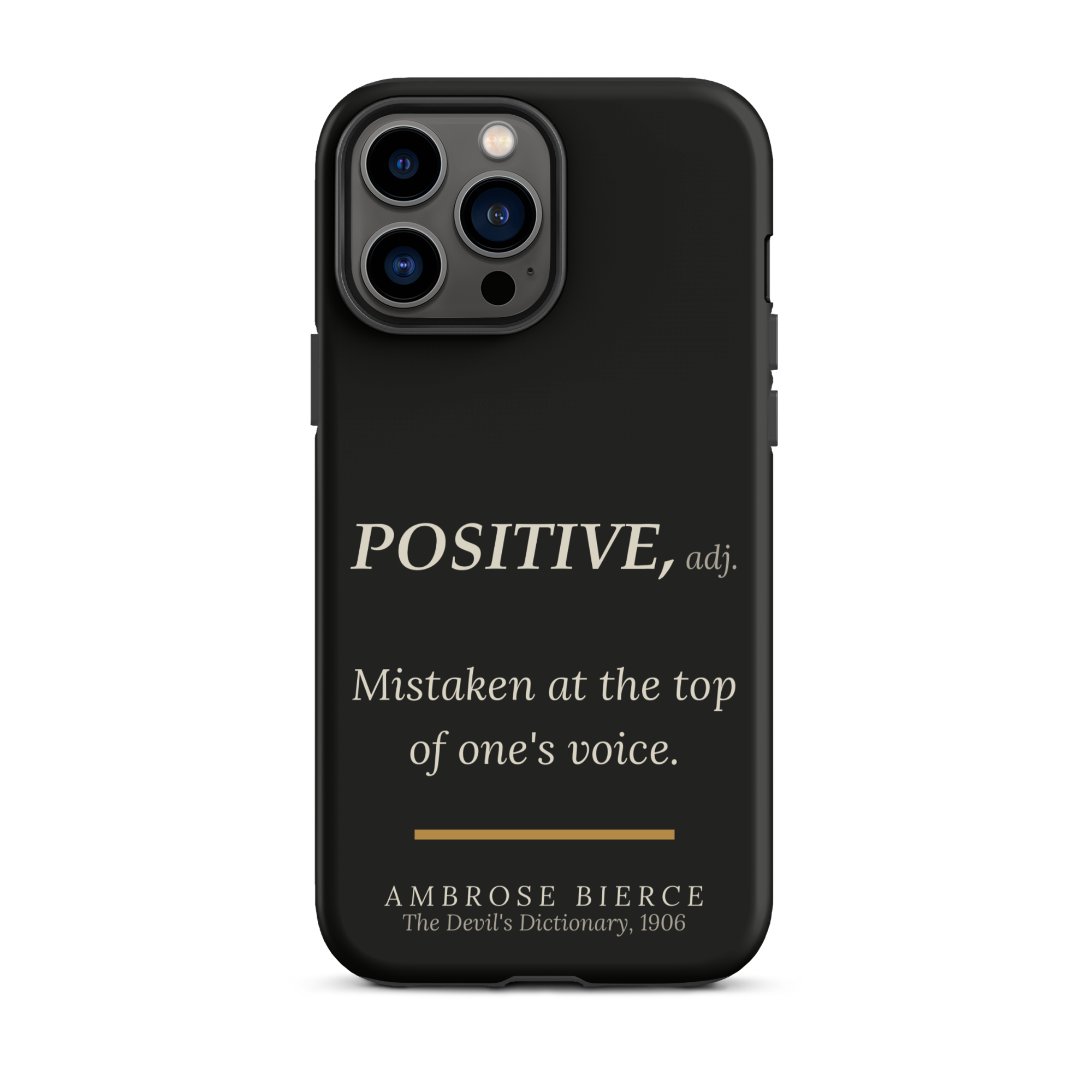 Top of One's Voice — Ambrose Bierce — phone case — literary heretics — black — lifestyle — Quoteiac