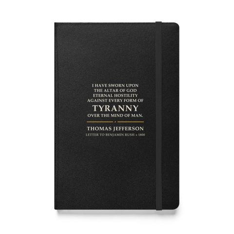 Tyranny — Jefferson Quote Journal — black hardcover — front