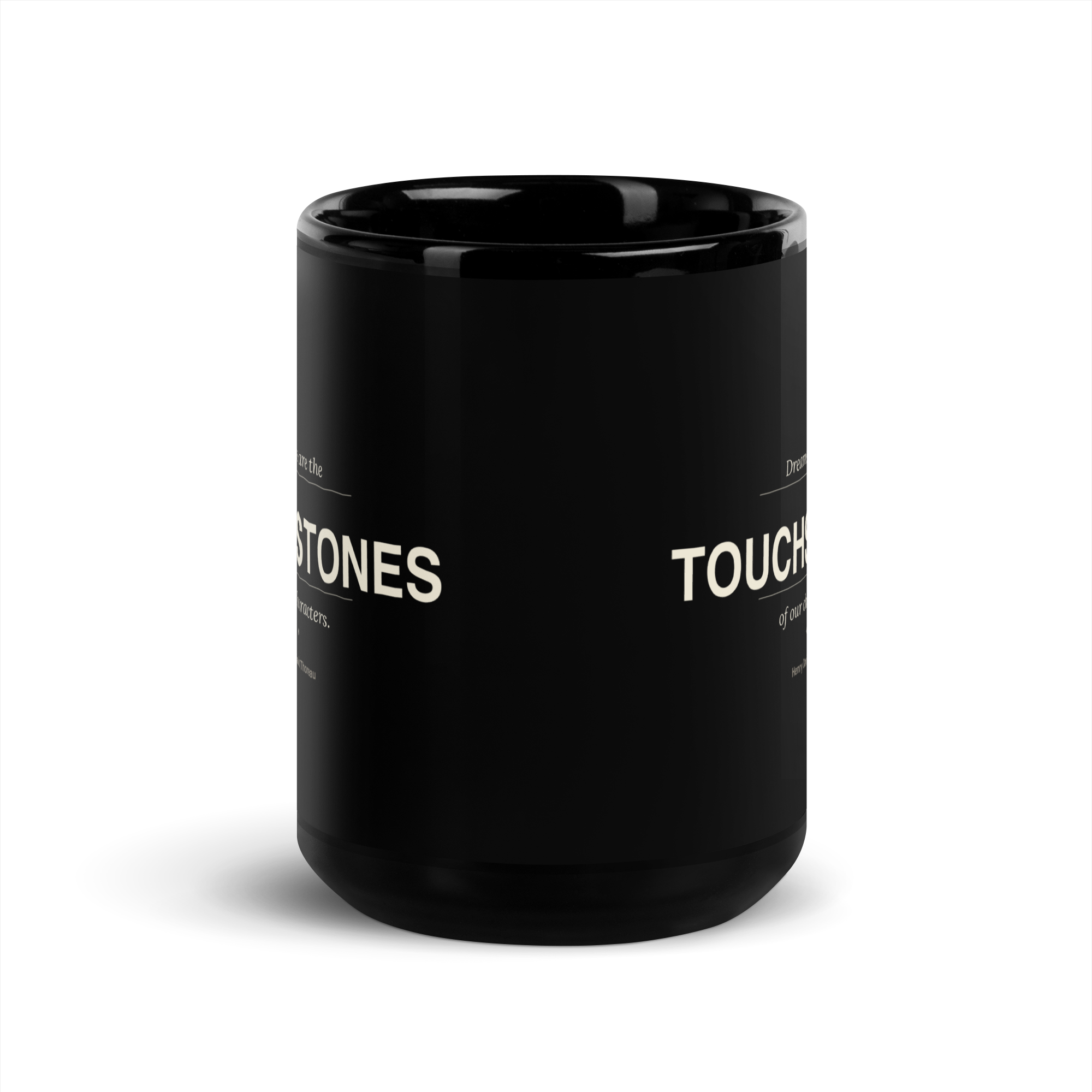 Touchstones Mug — Henry David Thoreau — literary drinkware — detail