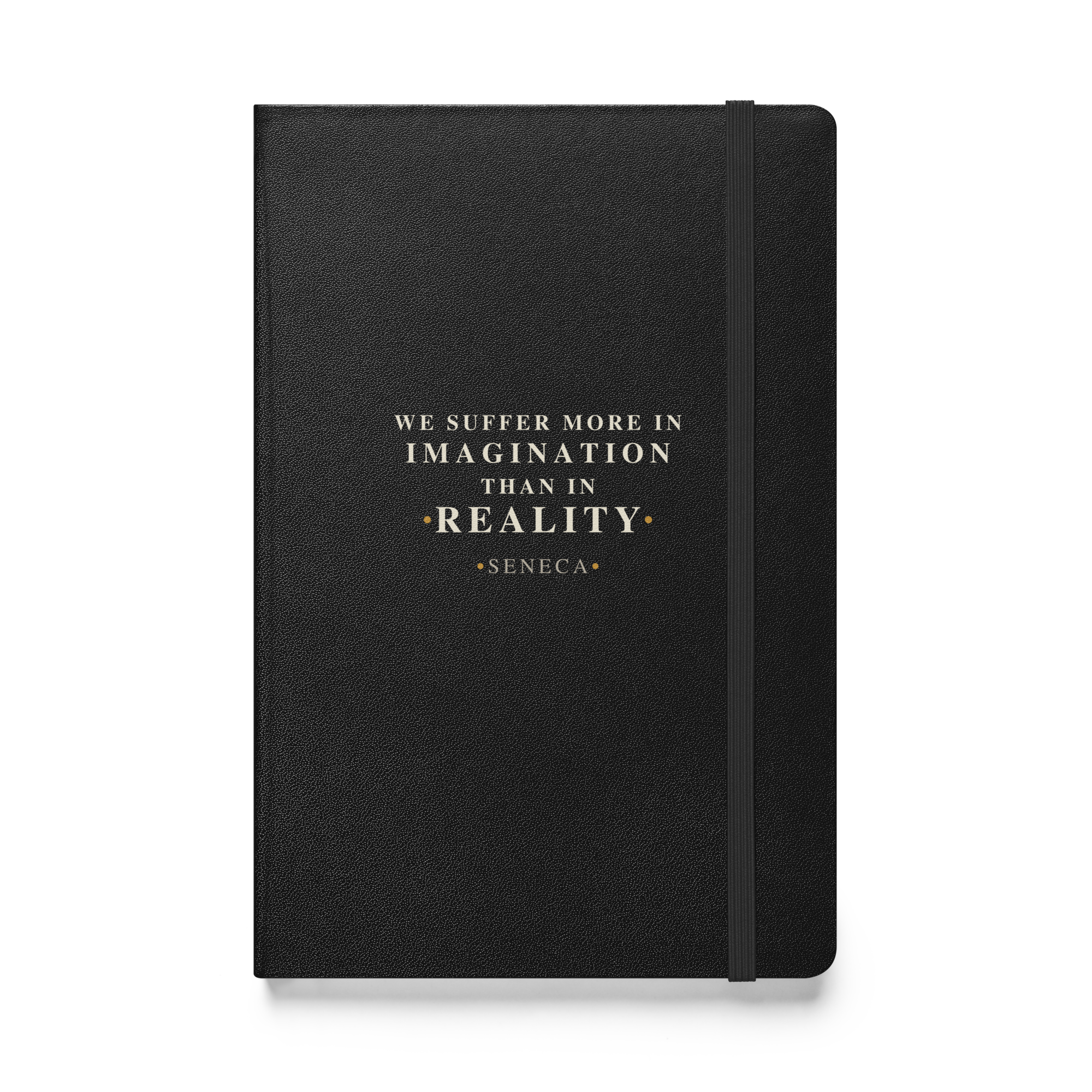 The Quiet Torment — Seneca Stoic Journal — black — front cover
