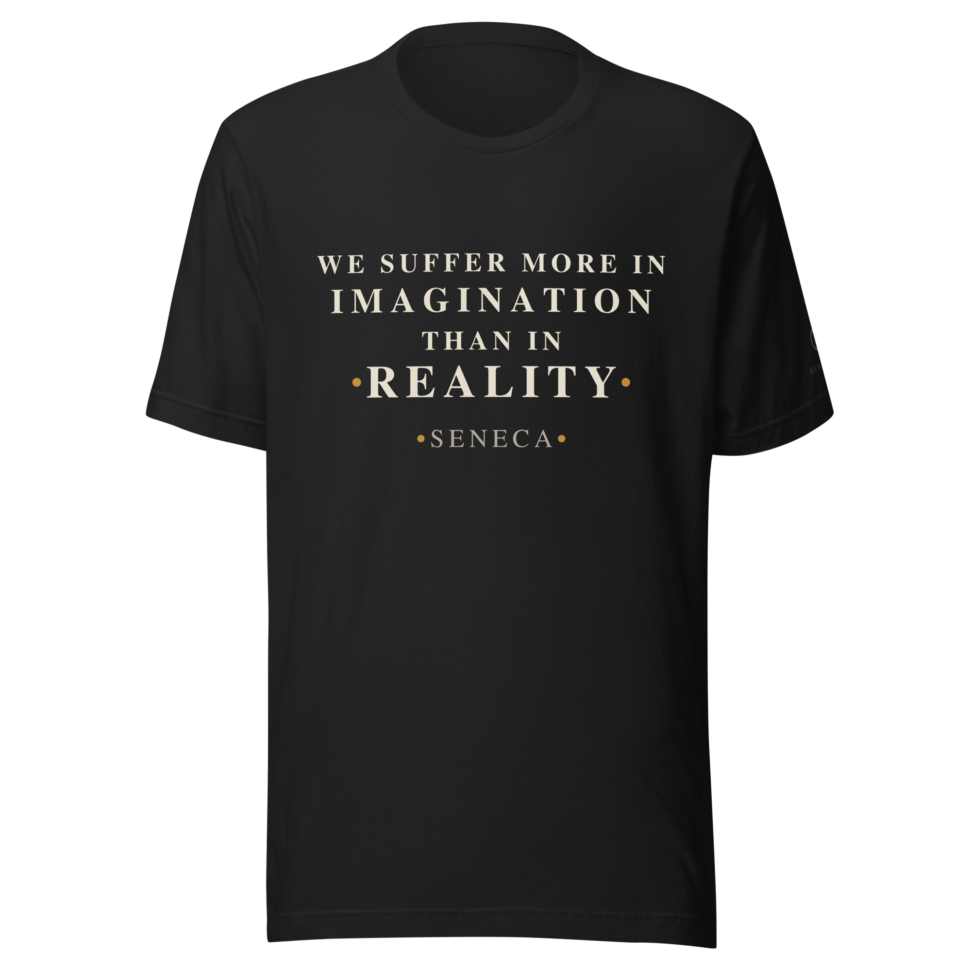 The Quiet Torment — Seneca Stoic T-Shirt — black — front