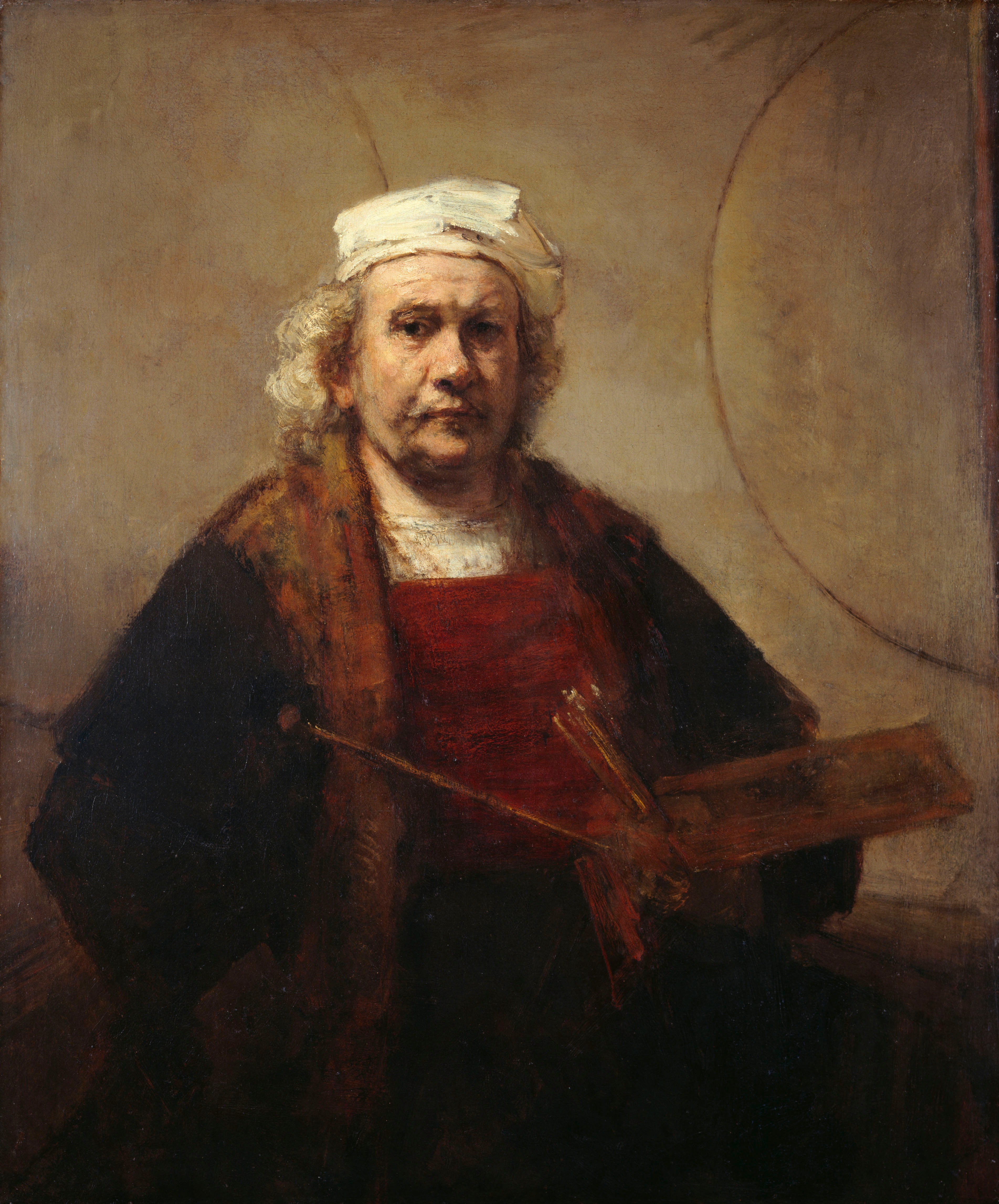 Rembrandt van Rijn, Self-Portrait with Two Circles, c.1665 — Kenwood House, London