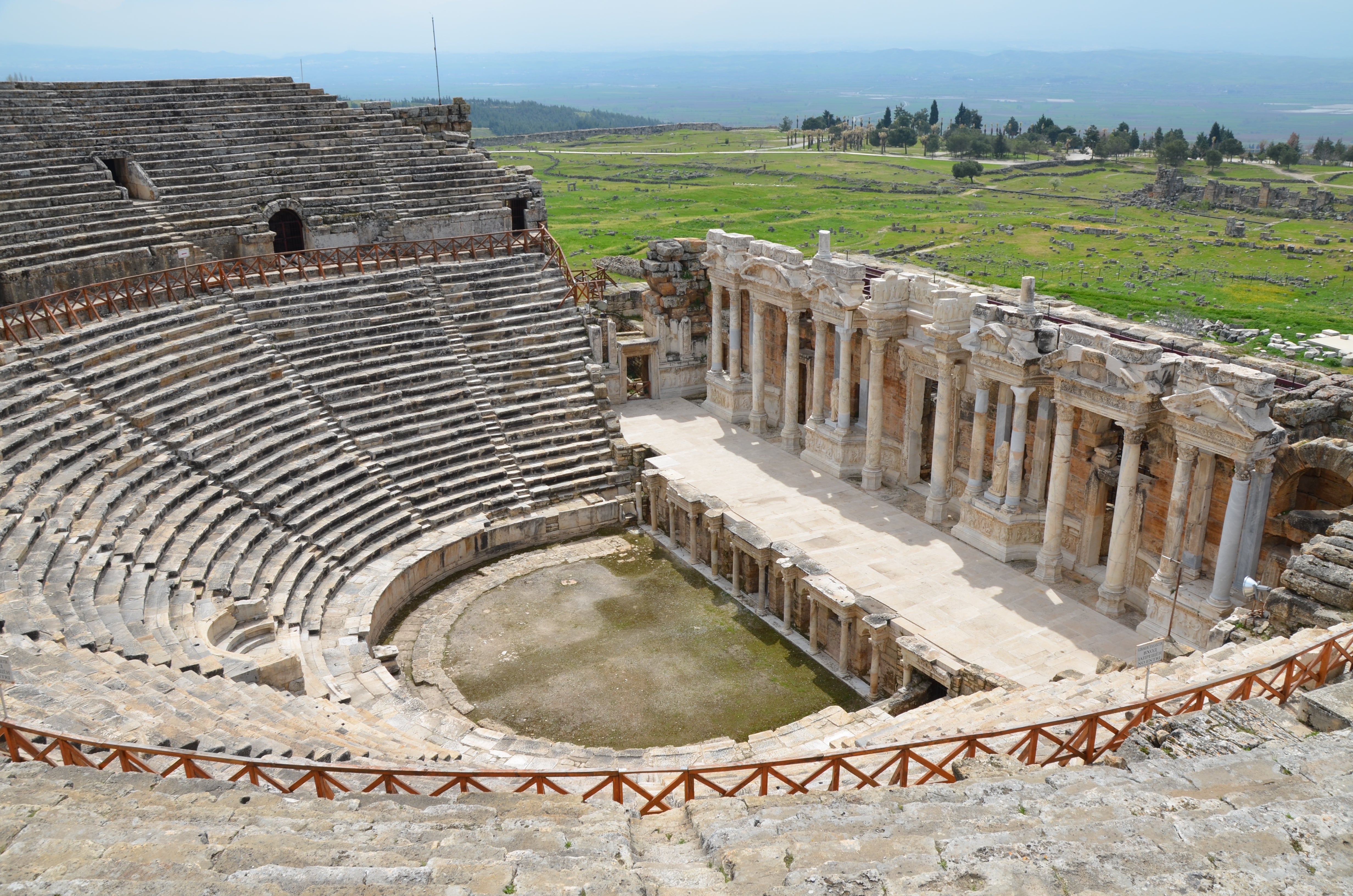 The Roman theatre at Hierapolis, Turkey — built under Hadrian in the 2nd century AD, the ancient city where Epictetus was born into slavery