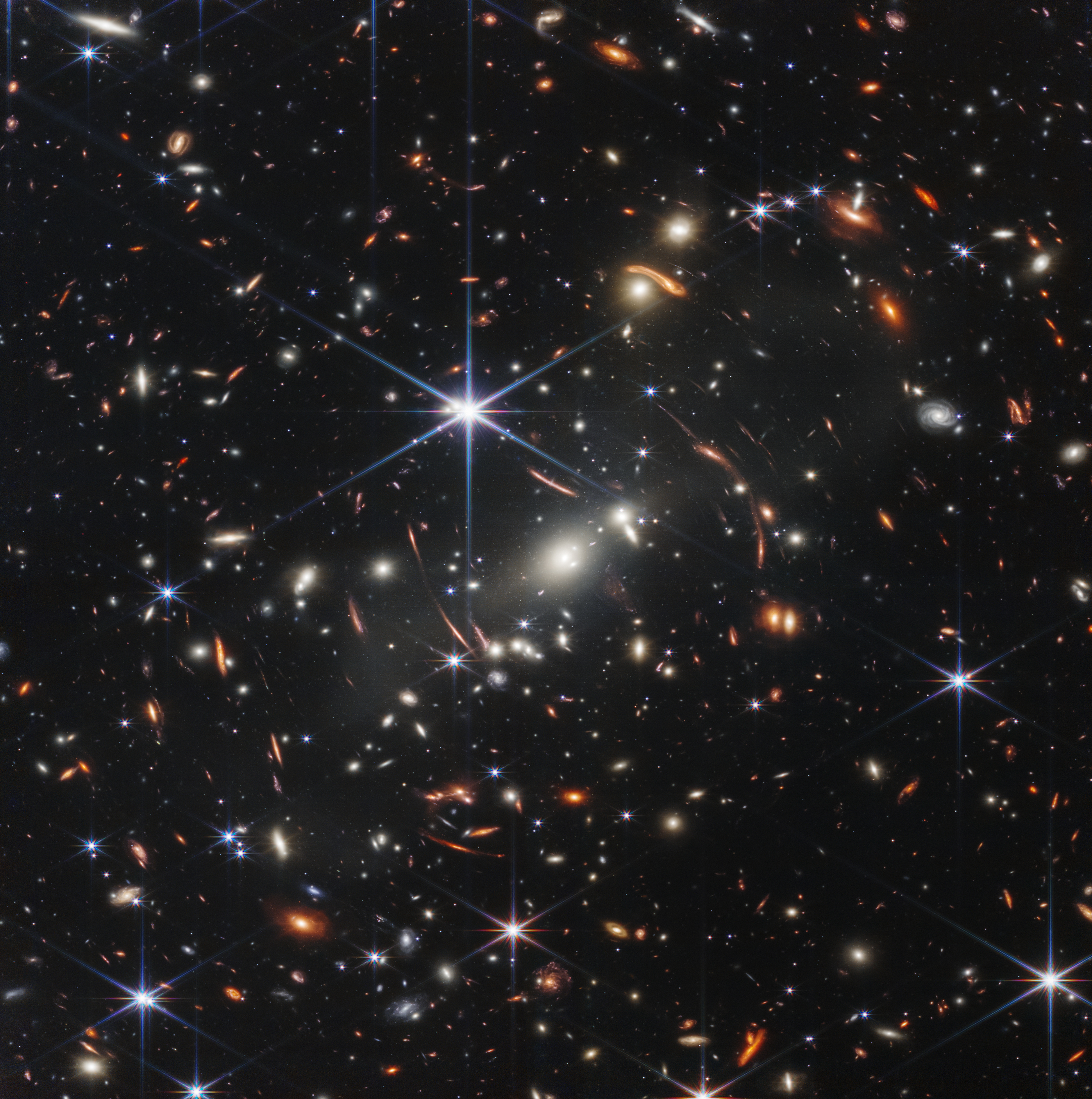NASA James Webb Space Telescope First Deep Field, 2022 — thousands of galaxies in a single image — public domain