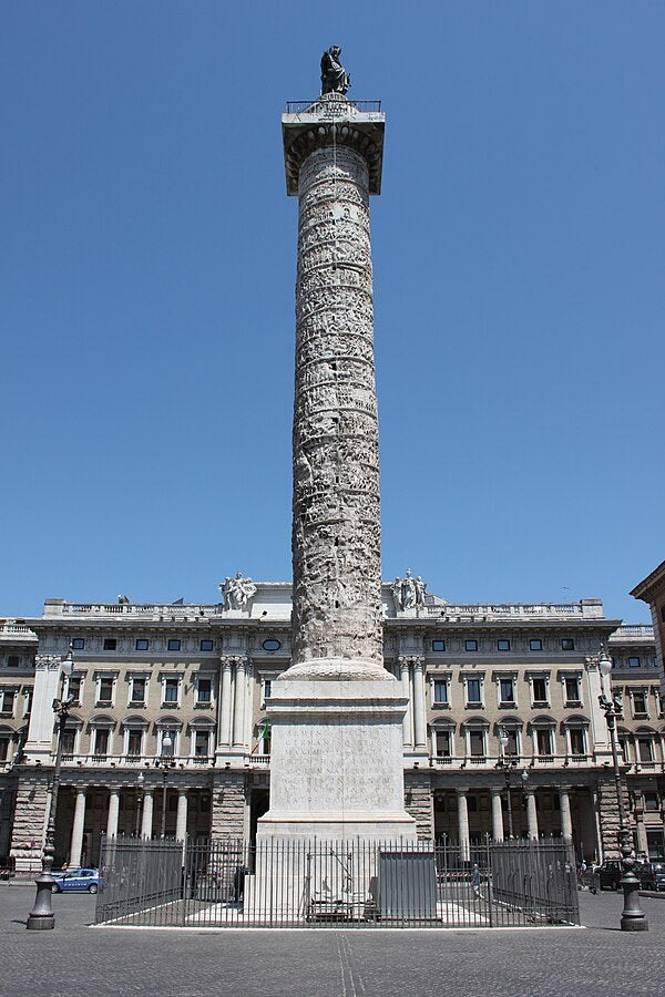 Column of Marcus Aurelius, Piazza Colonna, Rome — erected 193 AD to commemorate his military campaigns