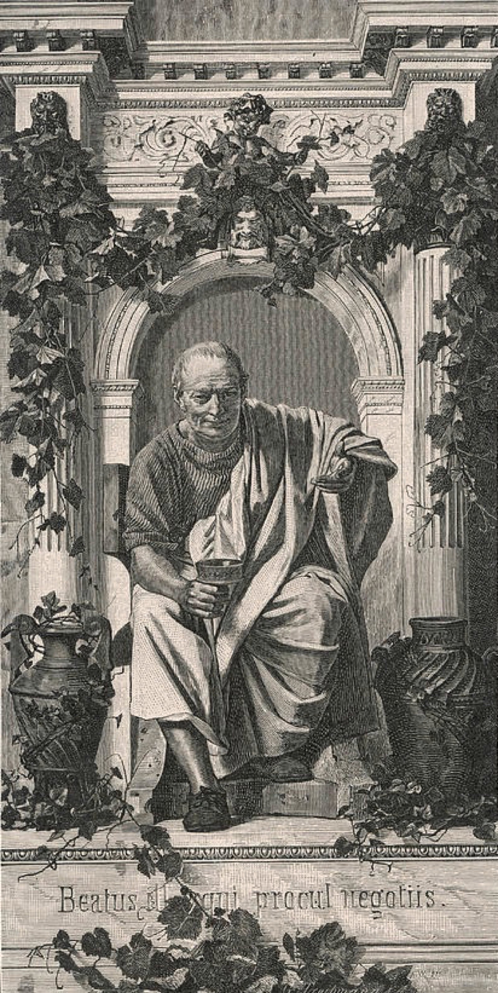 Horace — imaginary portrait by Anton von Werner, 19th century, after classical sources