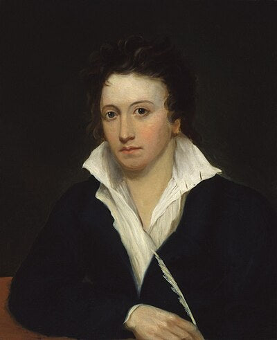 Percy Bysshe Shelley — portrait by Alfred Clint, c. 1819
