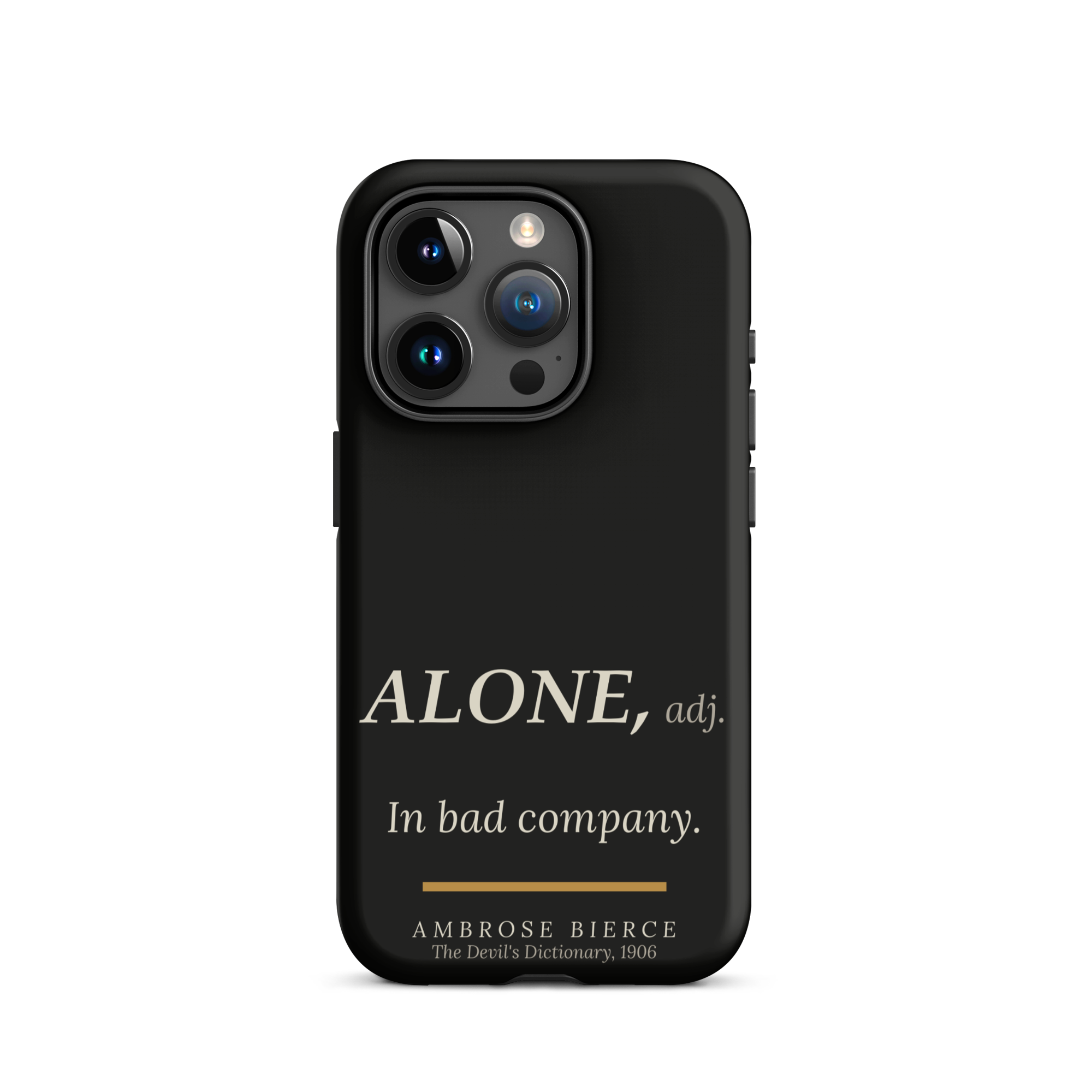 Bad Company — Ambrose Bierce — phone case — literary heretics — black — lifestyle — Quoteiac