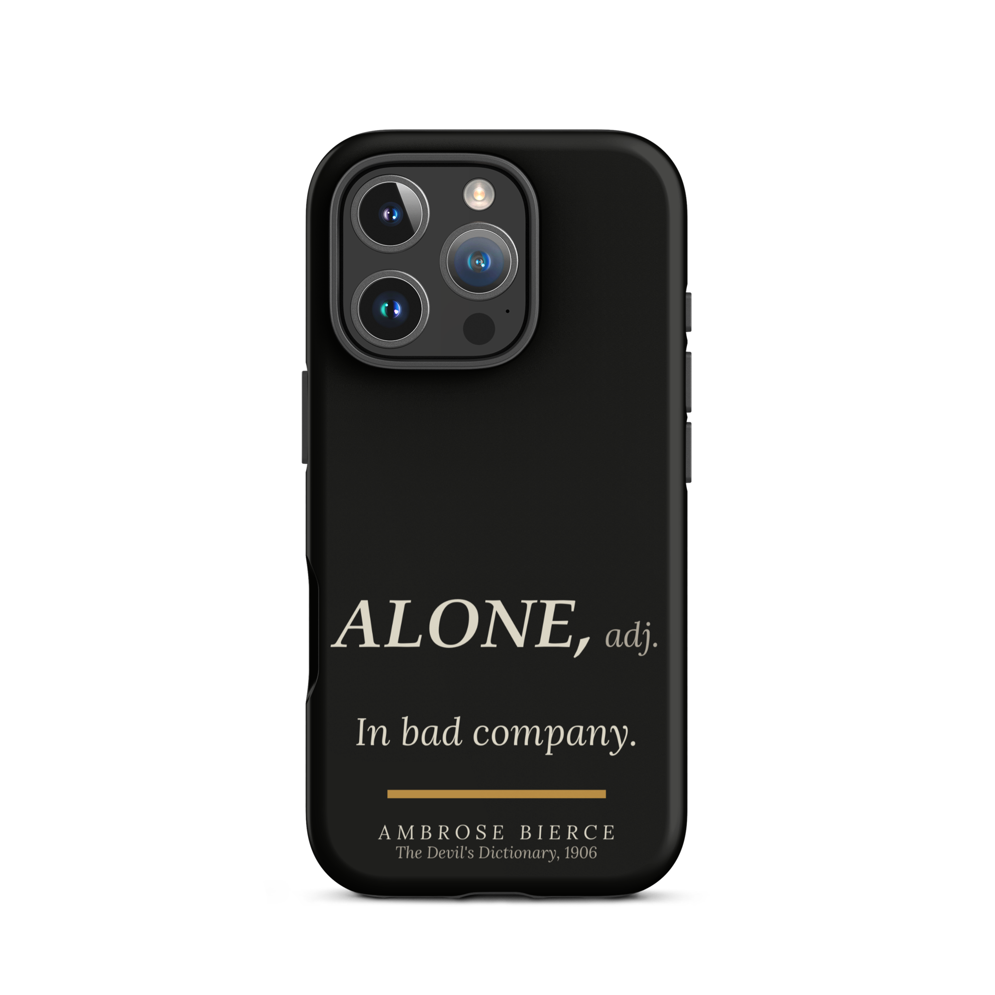 Bad Company — Ambrose Bierce — phone case — literary heretics — black — lifestyle — Quoteiac