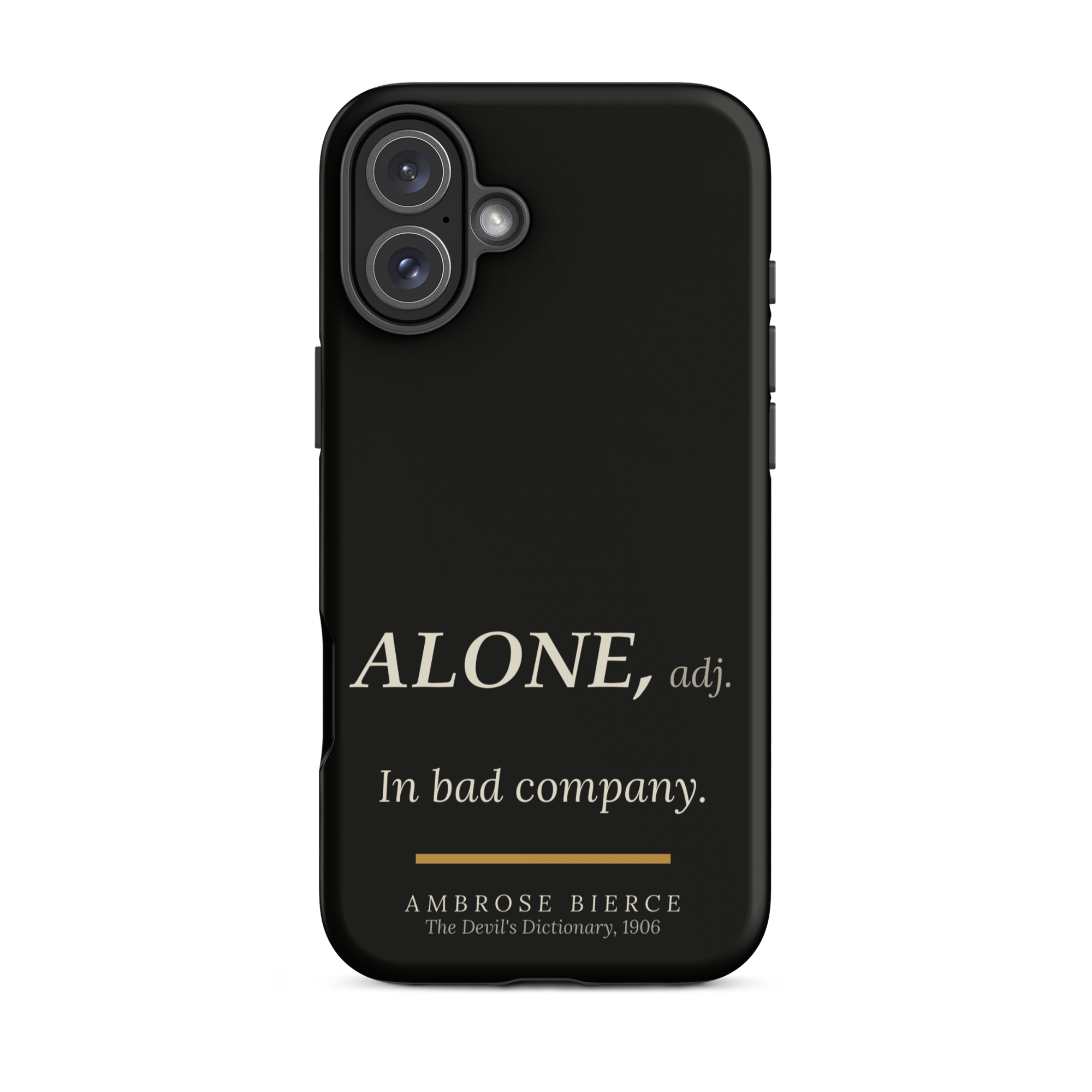 Bad Company — Ambrose Bierce — phone case — literary heretics — black — lifestyle — Quoteiac