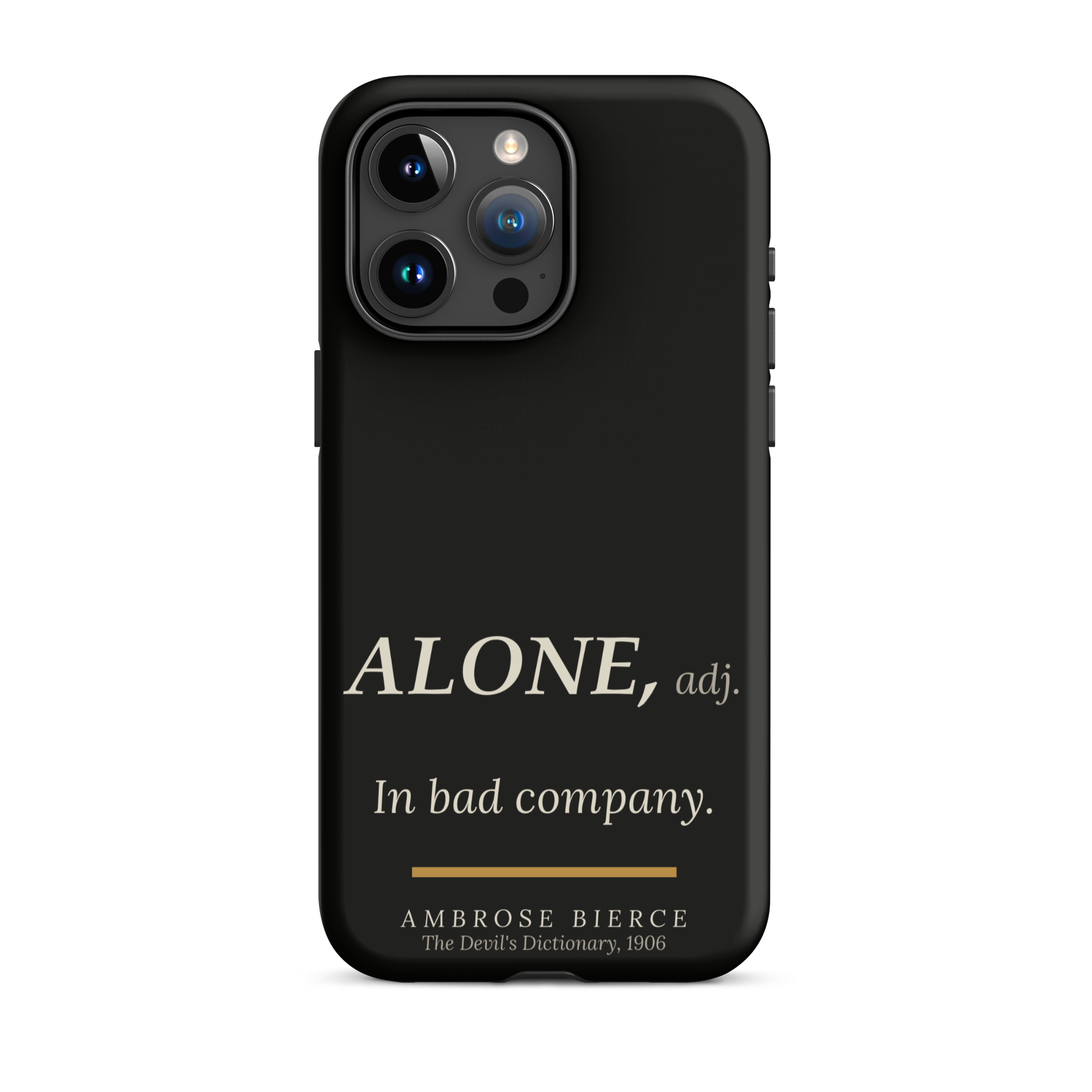 Bad Company — Ambrose Bierce — phone case — literary heretics — black — lifestyle — Quoteiac