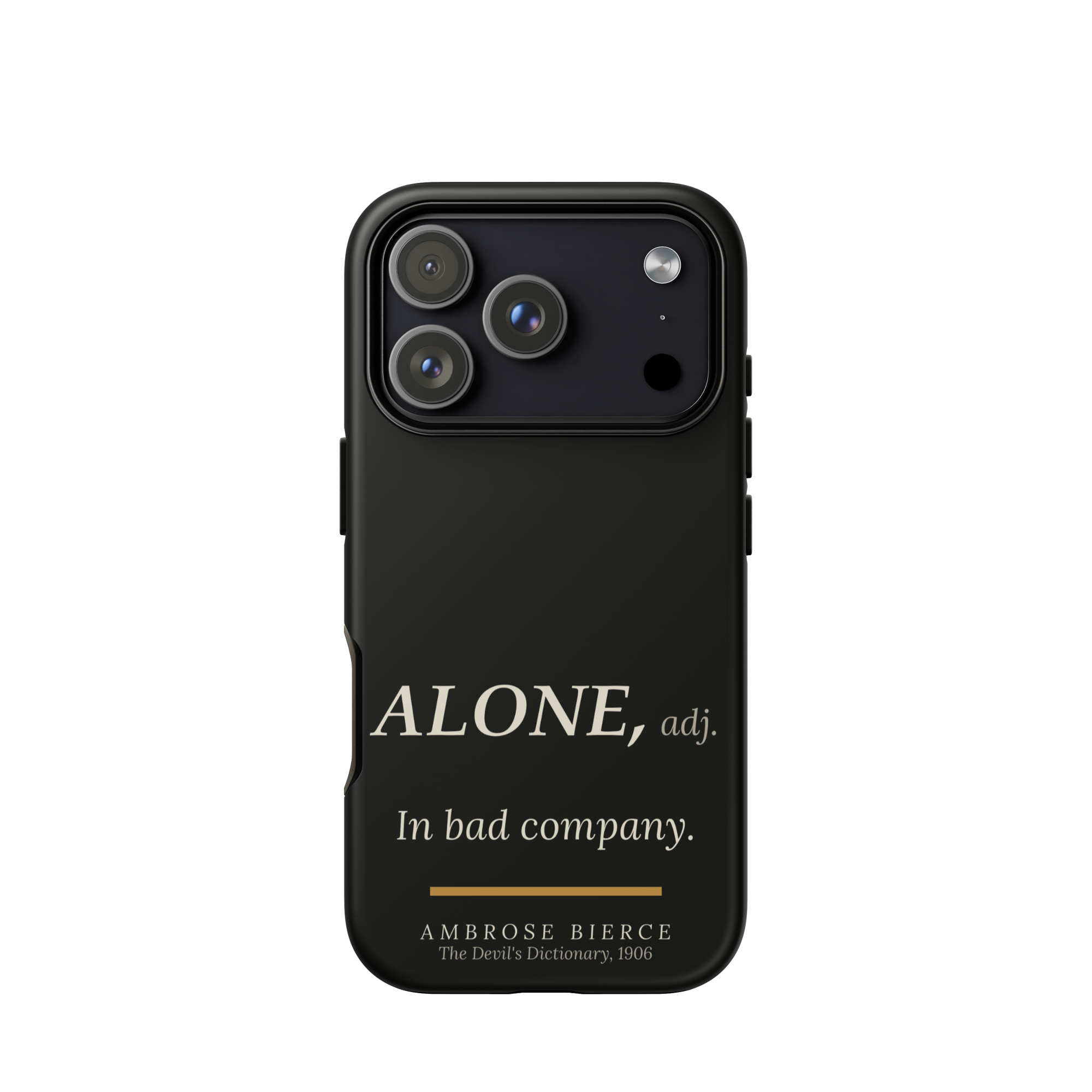 Bad Company — Ambrose Bierce — phone case — literary heretics — black — lifestyle — Quoteiac