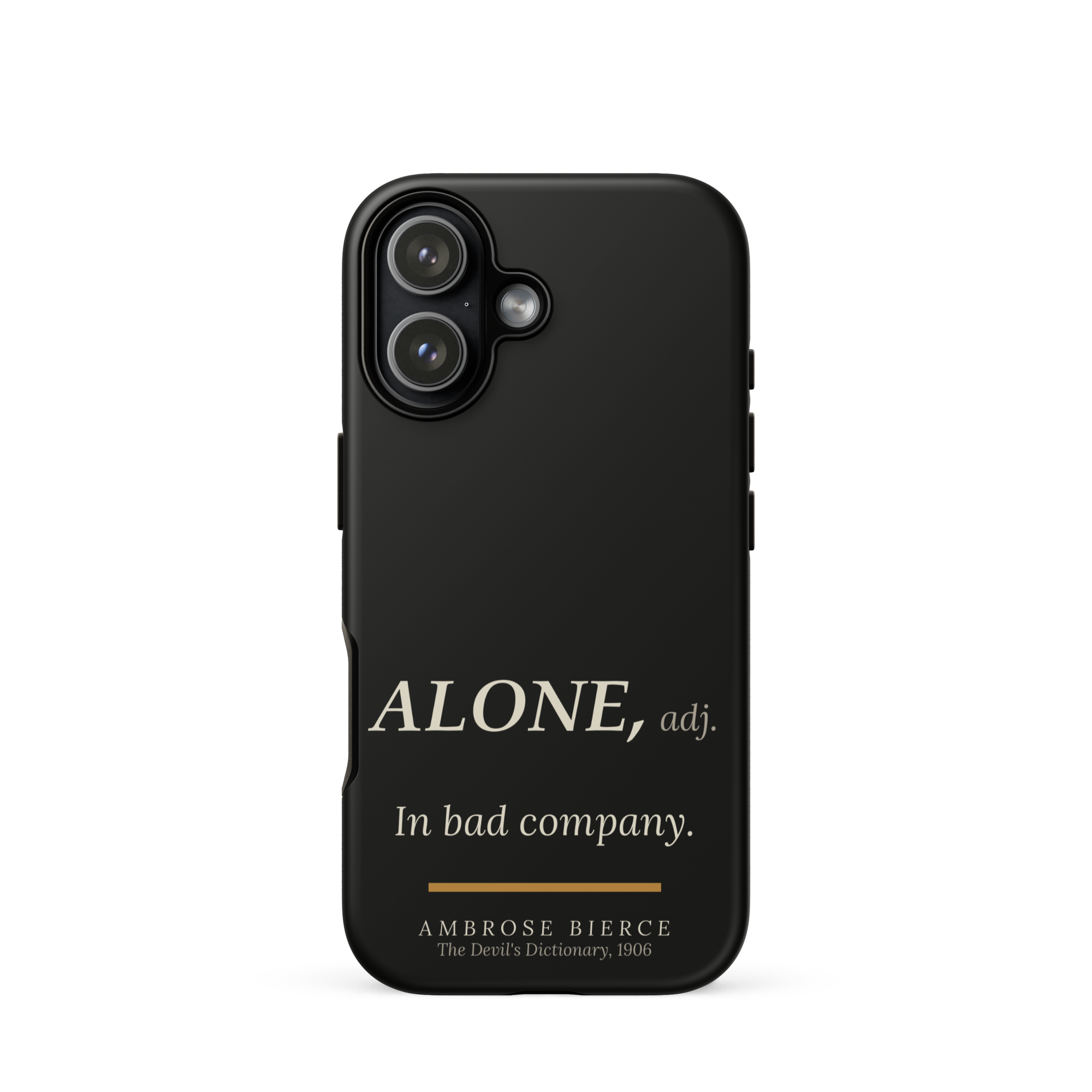 Bad Company — Ambrose Bierce — phone case — literary heretics — black — lifestyle — Quoteiac