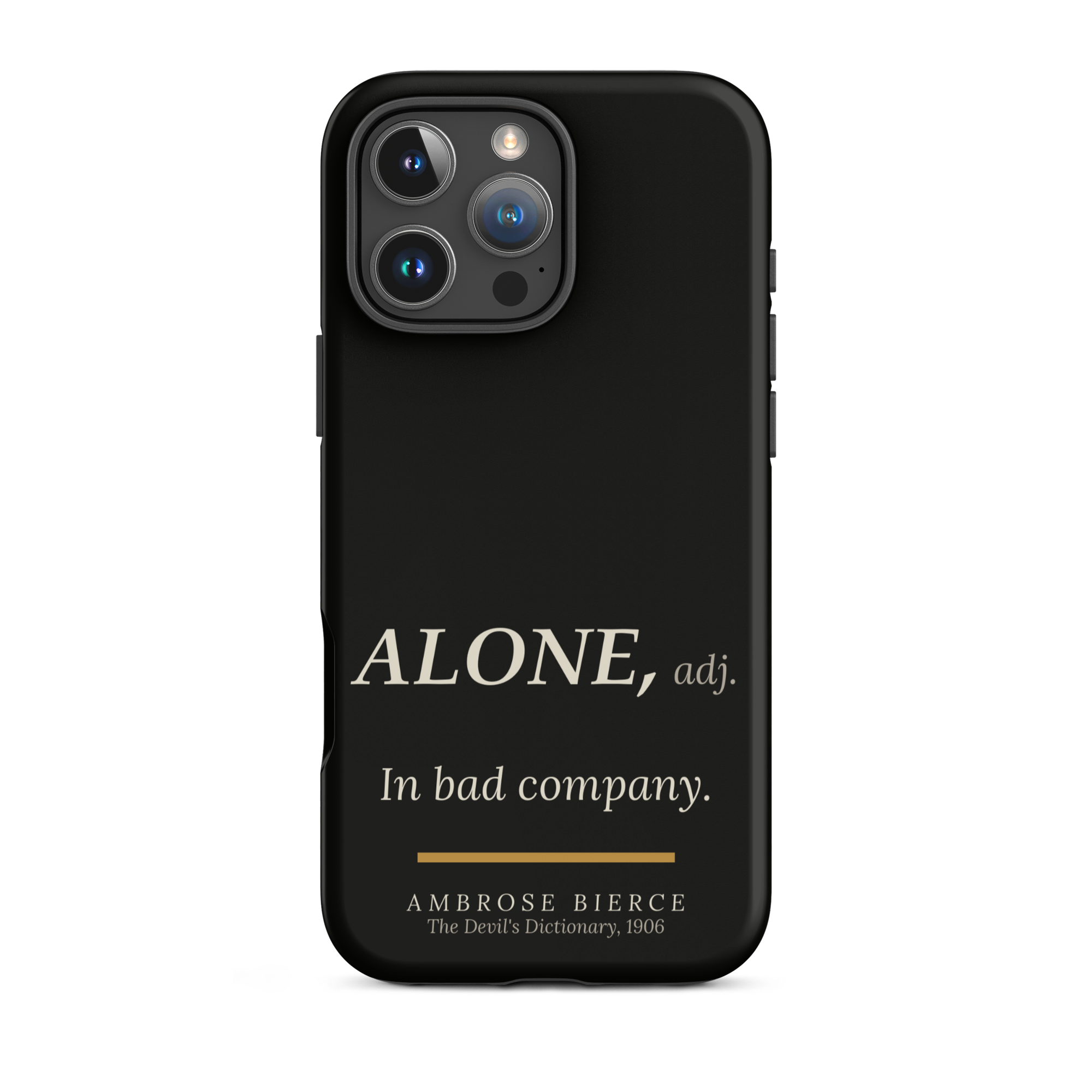 Bad Company — Ambrose Bierce — phone case — literary heretics — black — lifestyle — Quoteiac