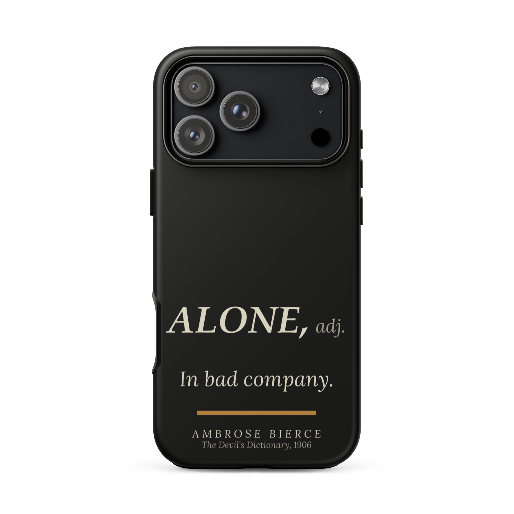 Bad Company — Ambrose Bierce — phone case — literary heretics — black — lifestyle — Quoteiac