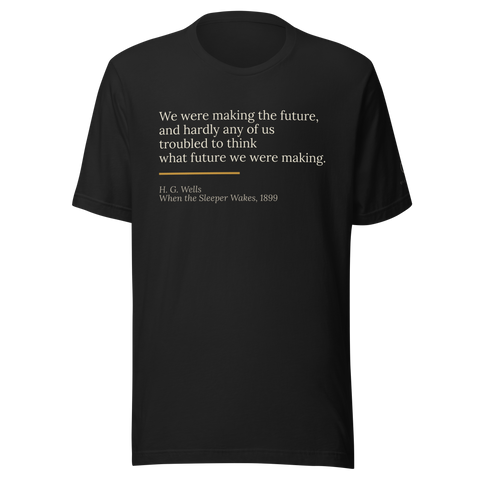 Future — H.G. Wells Heretics T-Shirt — vintage black — front view