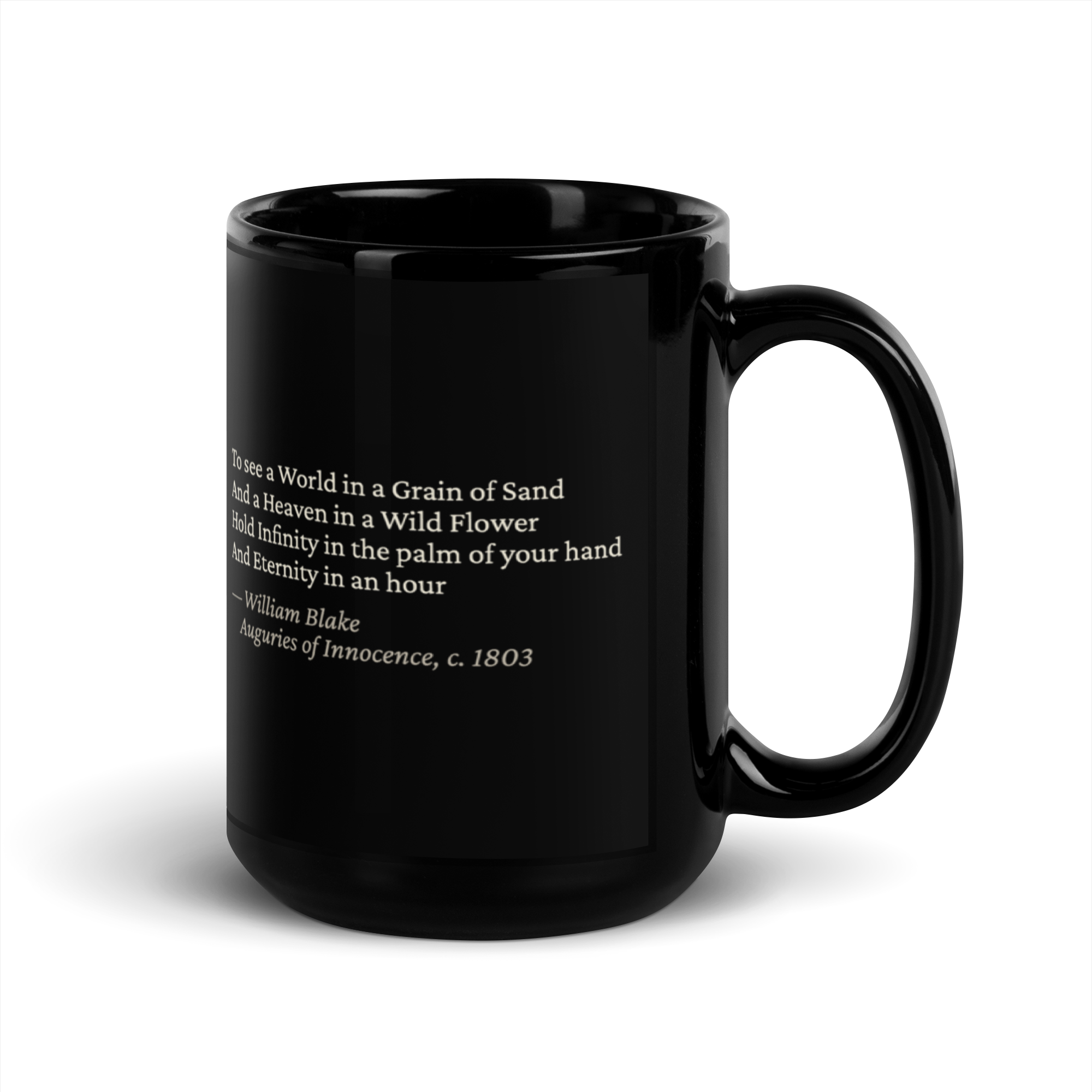 Grain of Sand — William Blake — quote mug — heretics — black —  Quoteiac