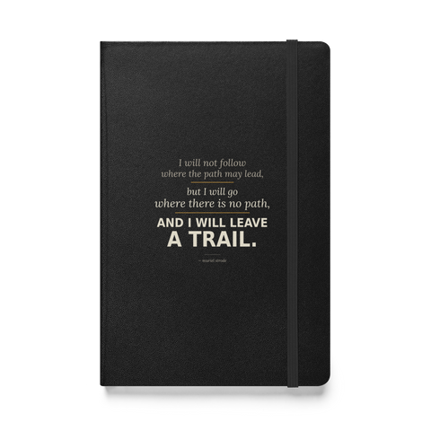 Leave a Trail Journal — Muriel Strode quote hardcover — front cover