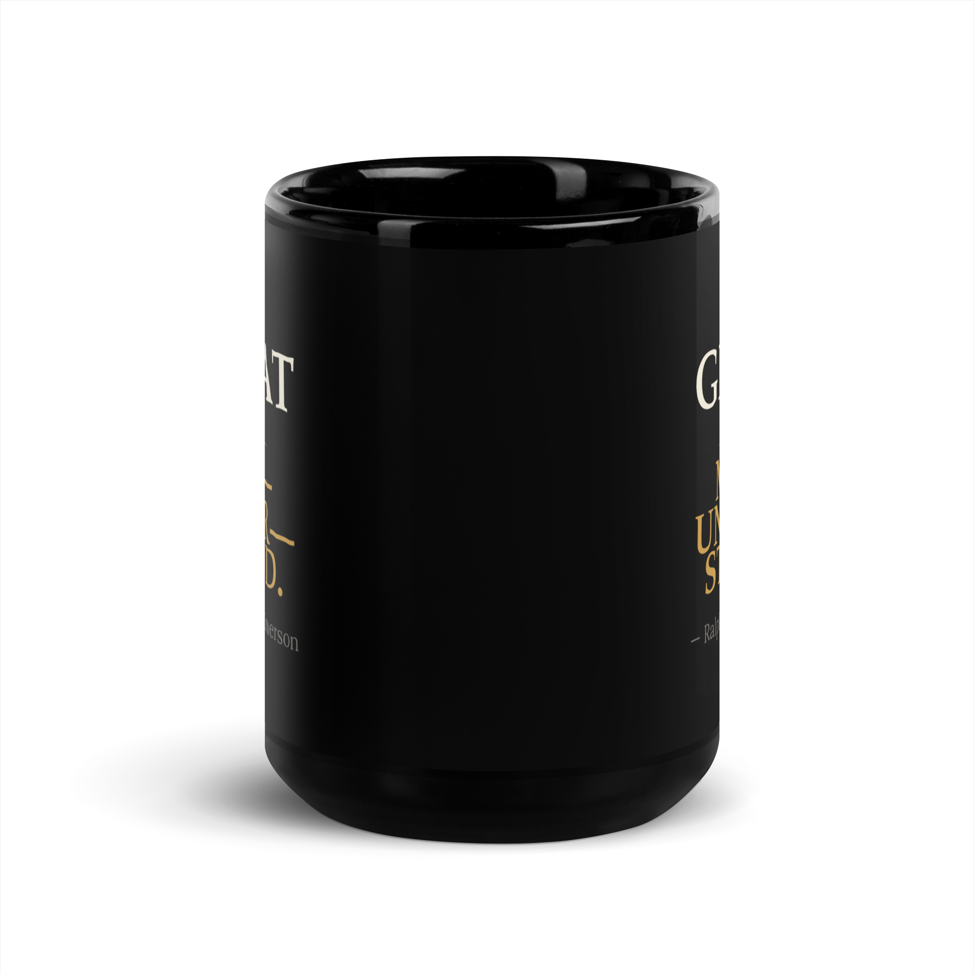 Misunderstood Mug — Ralph Waldo Emerson — literary drinkware — detail