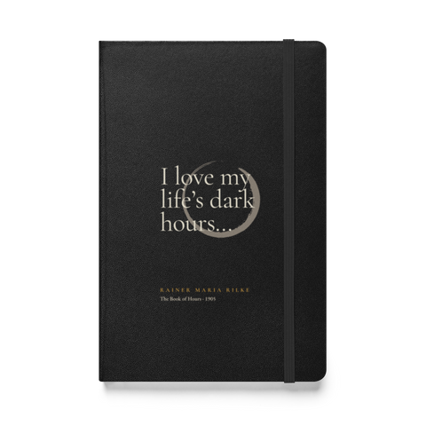 My Life’s Dark Hours — Rainer Maria Rilke — quote journal —  black — front — Quoteiac