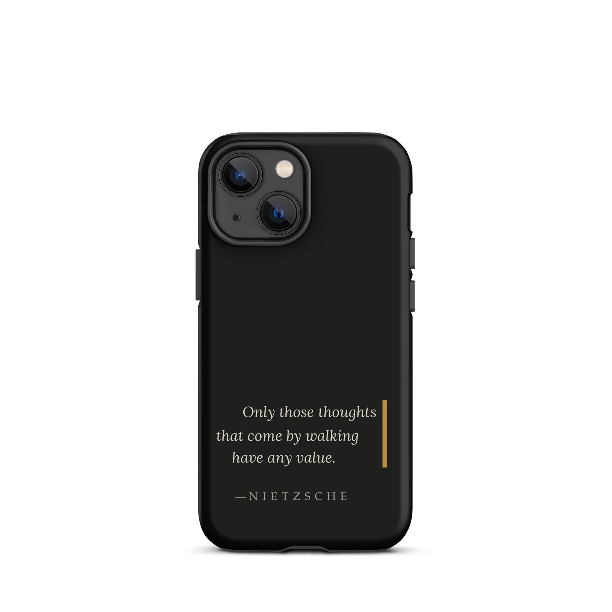 By Walking — Nietzsche Twilight Phone Case — matte black — iPhone model front view
