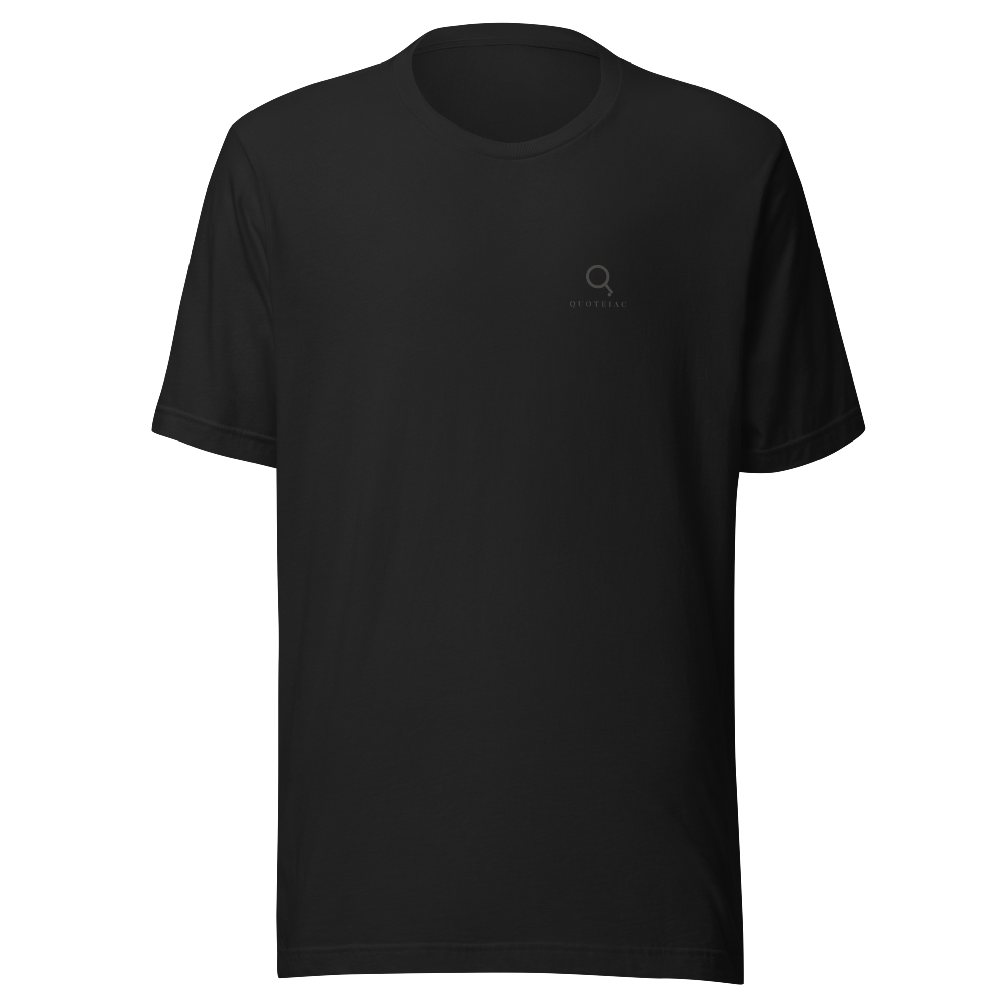 Politicks and War — John Adams literary tee on black, front view