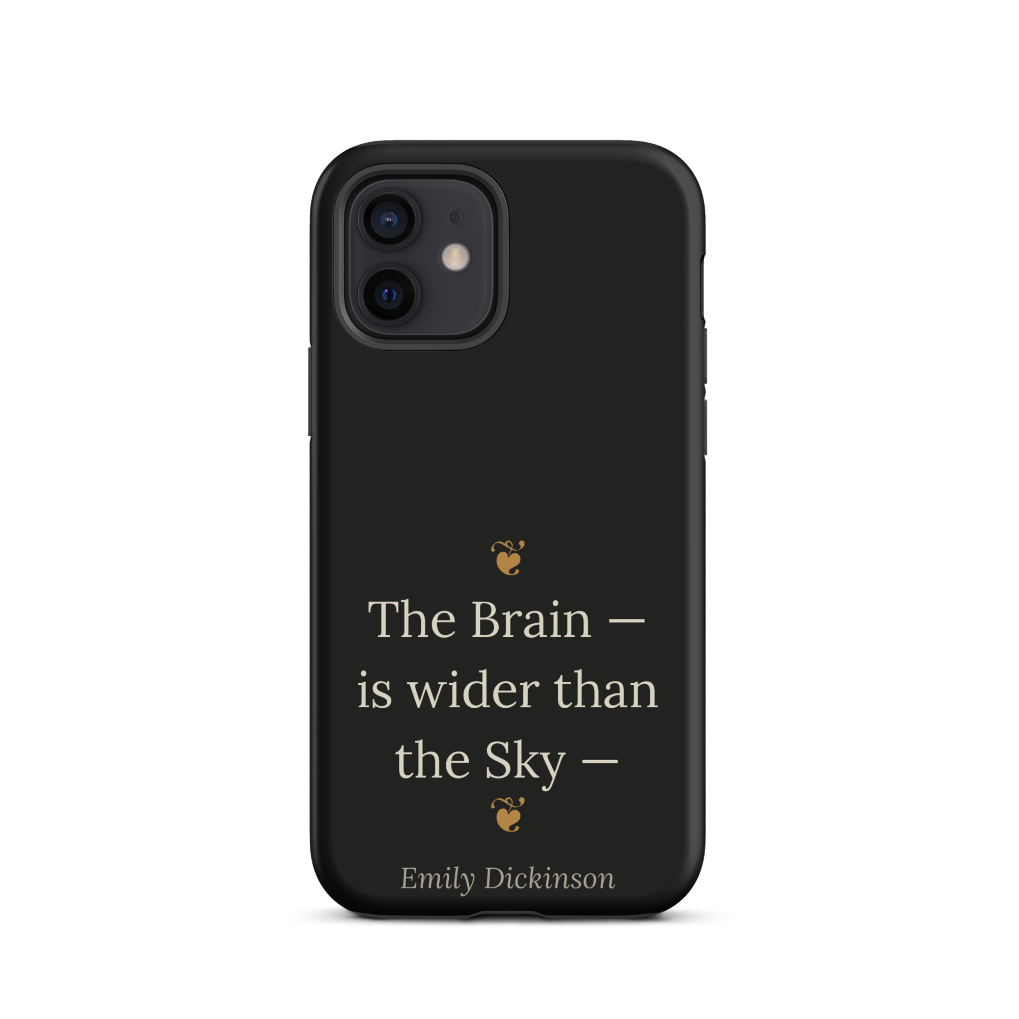 Fleur de Brainiac Phone Case — Emily Dickinson — Dickinson Brain quote — black — iPhone model variant 5
