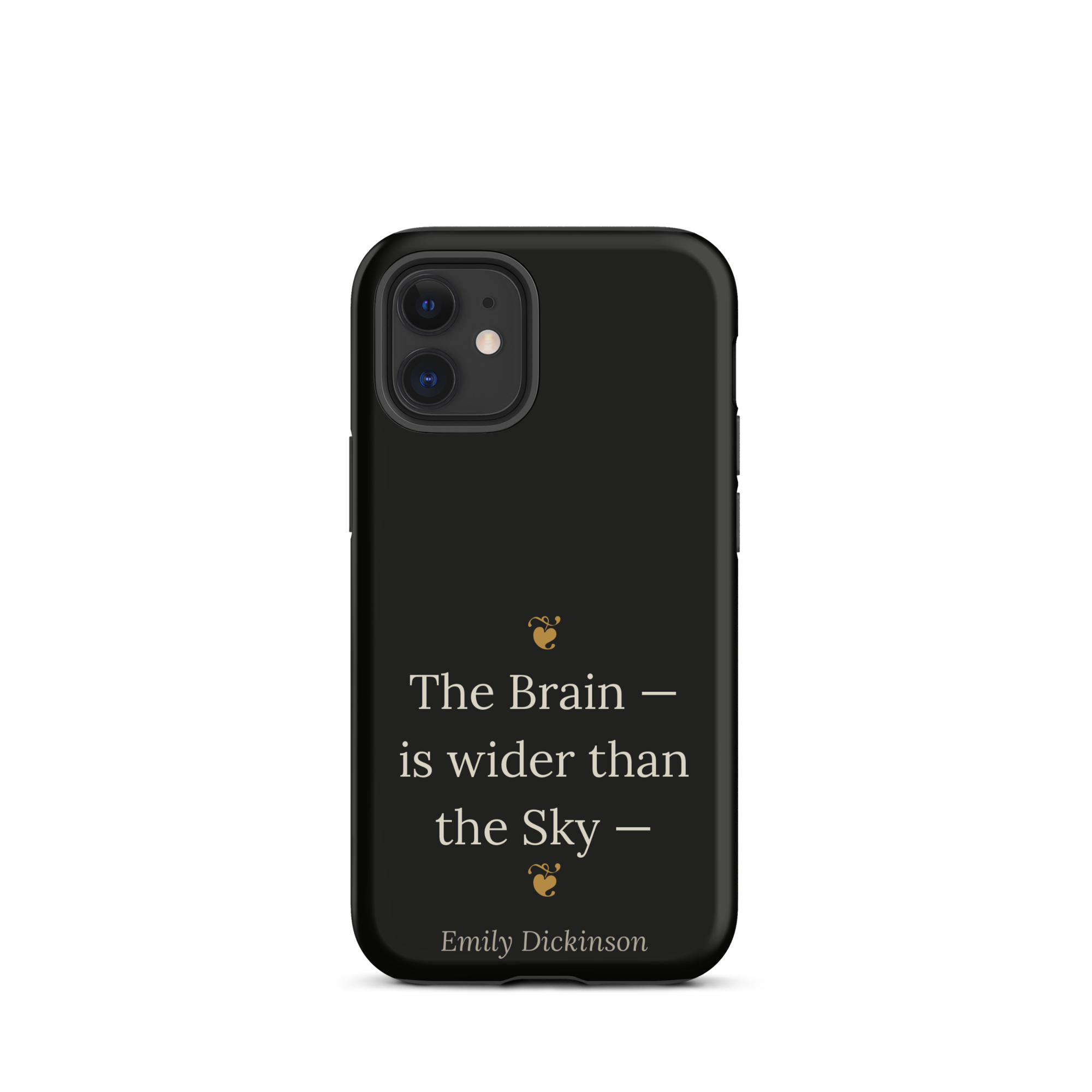 Fleur de Brainiac Phone Case — Emily Dickinson — Dickinson Brain quote — black — iPhone model variant 4