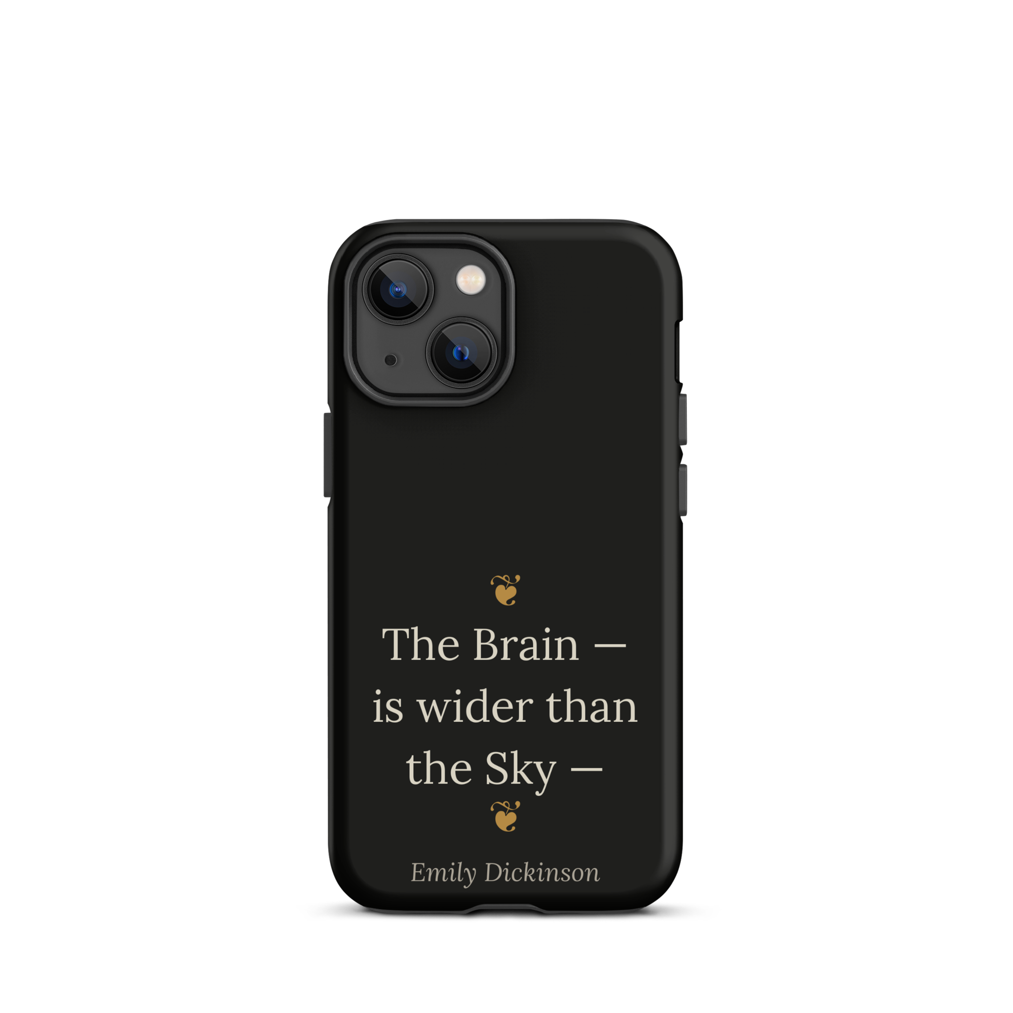 Fleur de Brainiac Phone Case — Emily Dickinson — Dickinson Brain quote — black — iPhone model variant 8